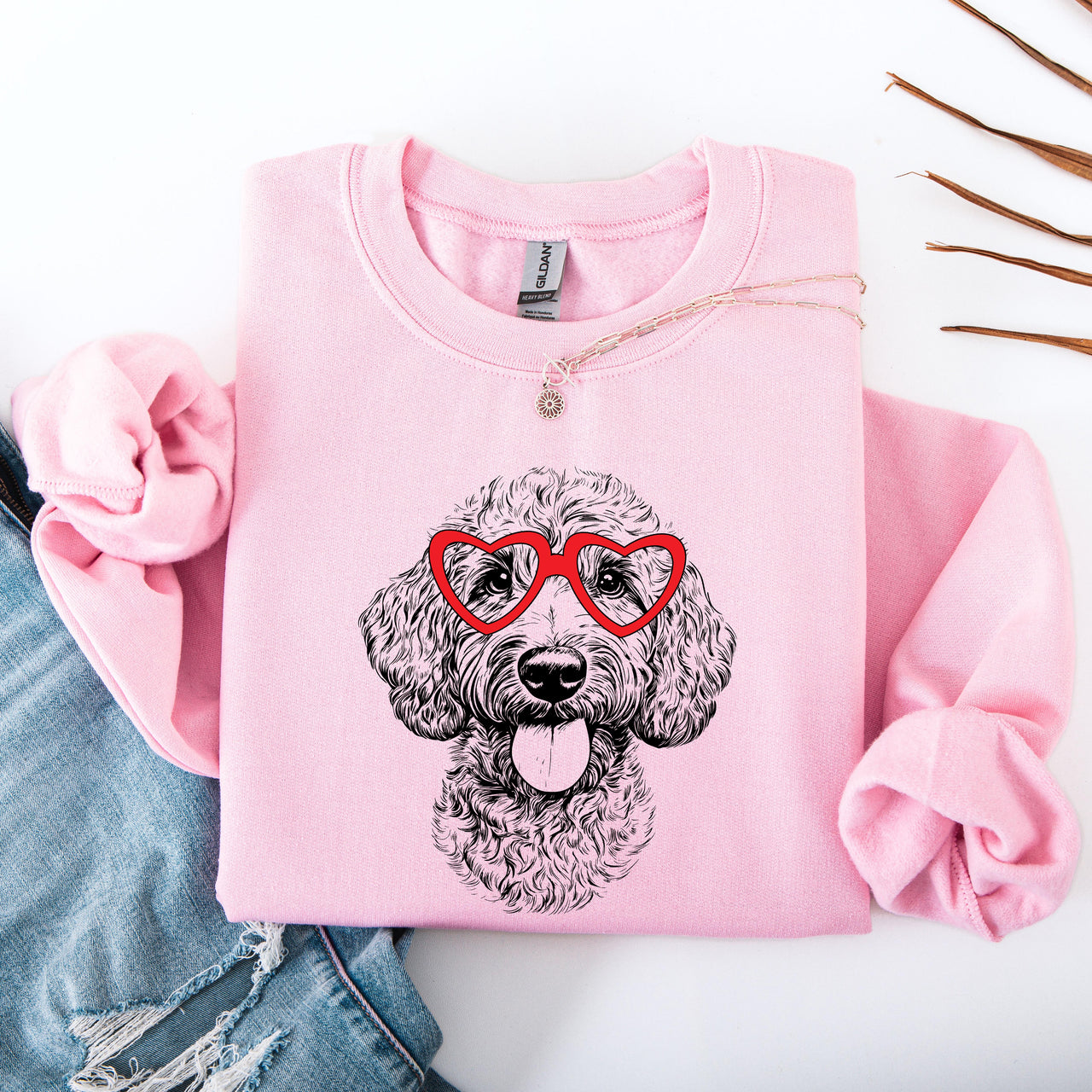 Labradoodle Dog Lover Portrait And Breed Artwork For Pet Parents And Dog Family Sweatshirt