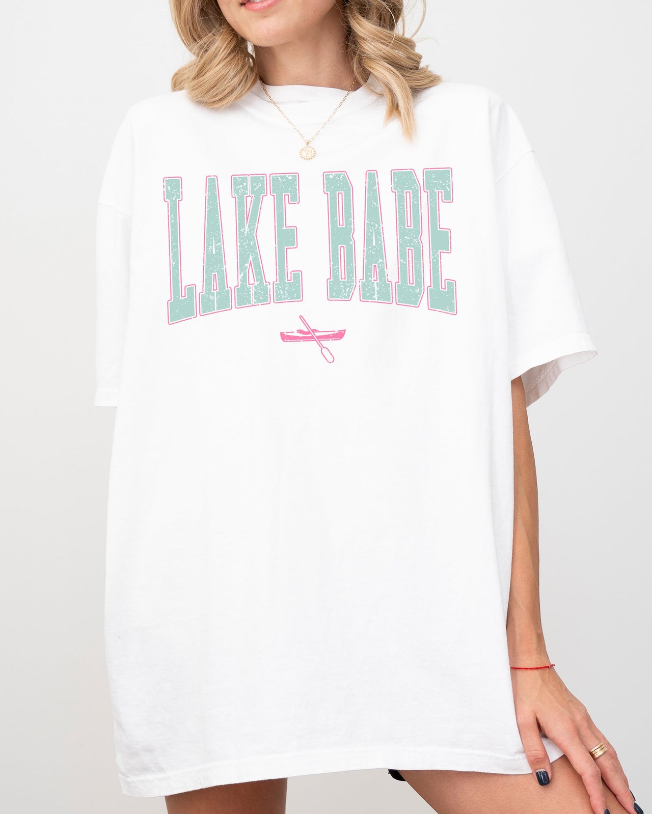 Lake Babe Hot Girl Summer Vacation Outdoors Canoe Boating Beach Swimming Comfort Colors Tee