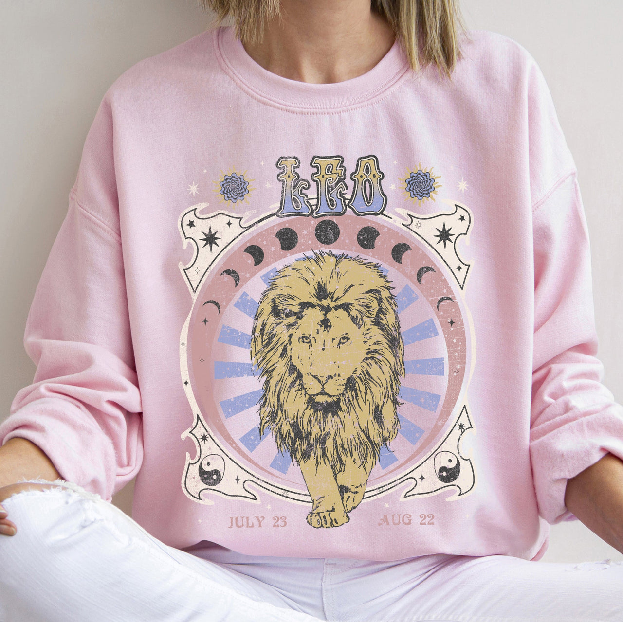 Leo Zodiac Astrology Horoscope Celestial Sign Design Edition Premium Cozy Sweatshirt