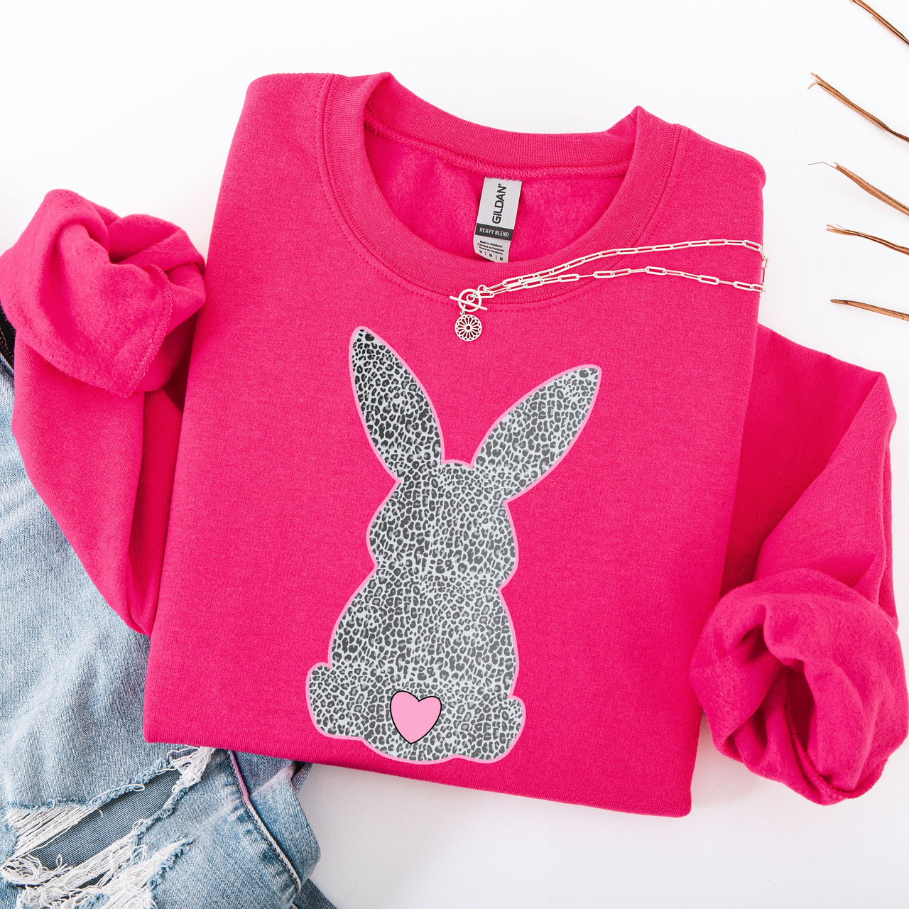 Leopard Print Bunny Easter Jesus Rabbit Holiday Celebration Limited Edition Sweatshirt