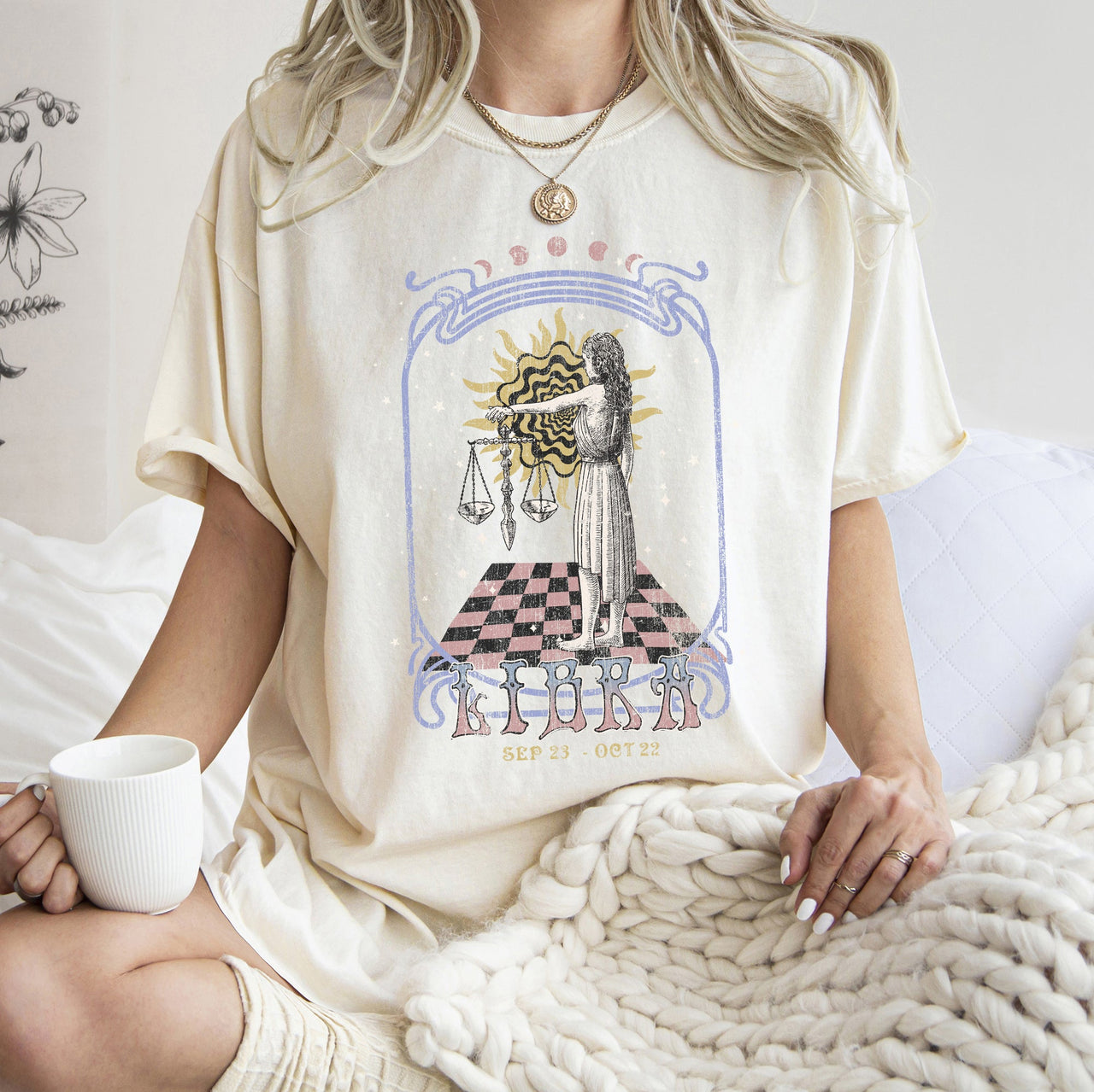 Libra Zodiac Horoscope Astrology Symbols And Constellations For Astrologers And Fashion Lovers Comfort Colors Tee