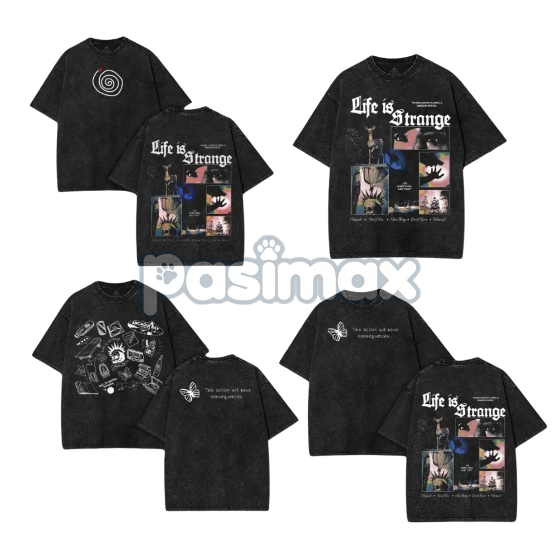 Life is Strange Washed T-Shirt – 2-Sided Vintage Retro Gaming Graphic Tee
