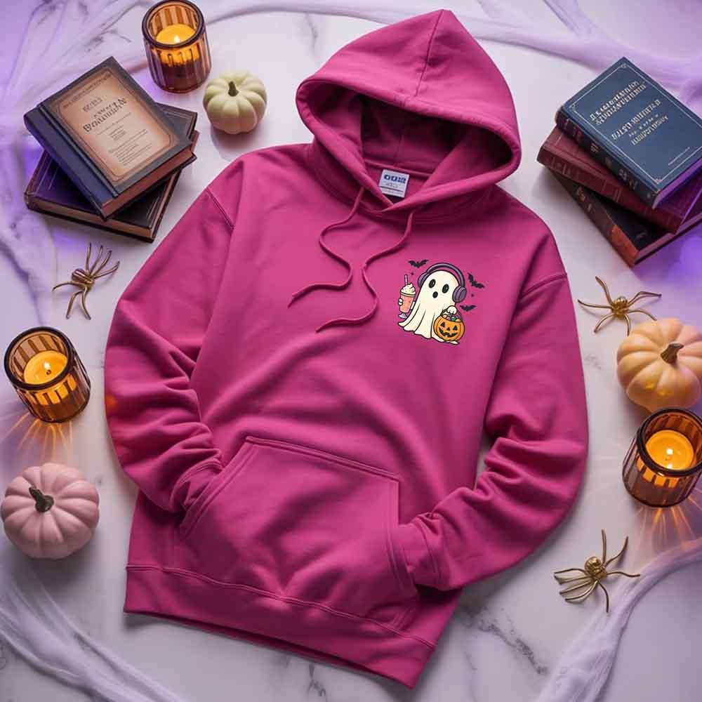 Little Ghost Iced Coffee Hoodie – Cute Halloween Ghost Hoodie