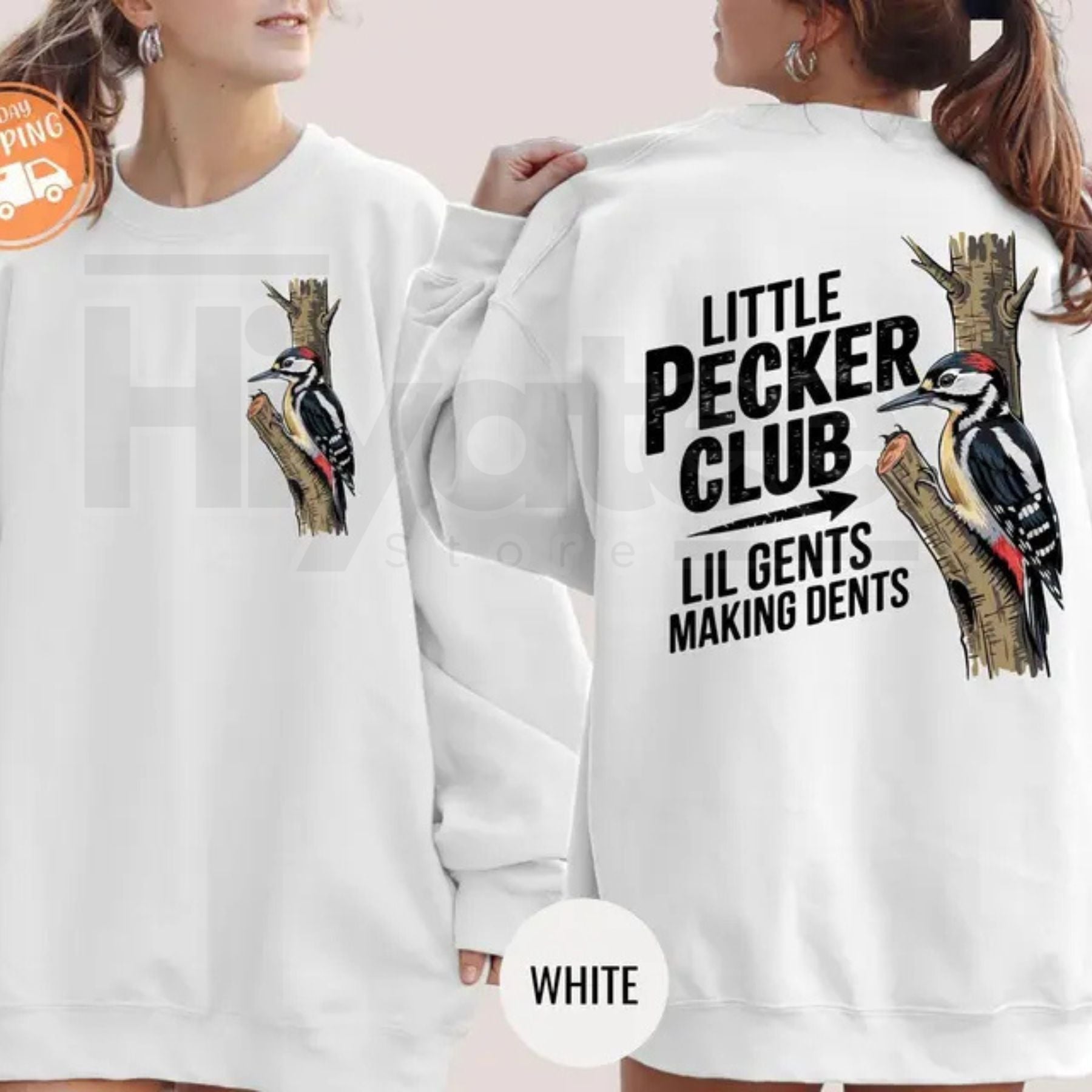 Little Pecker Club Hoody: Funny Lil Gents Making Dents Offensive Men Sweatshirt
