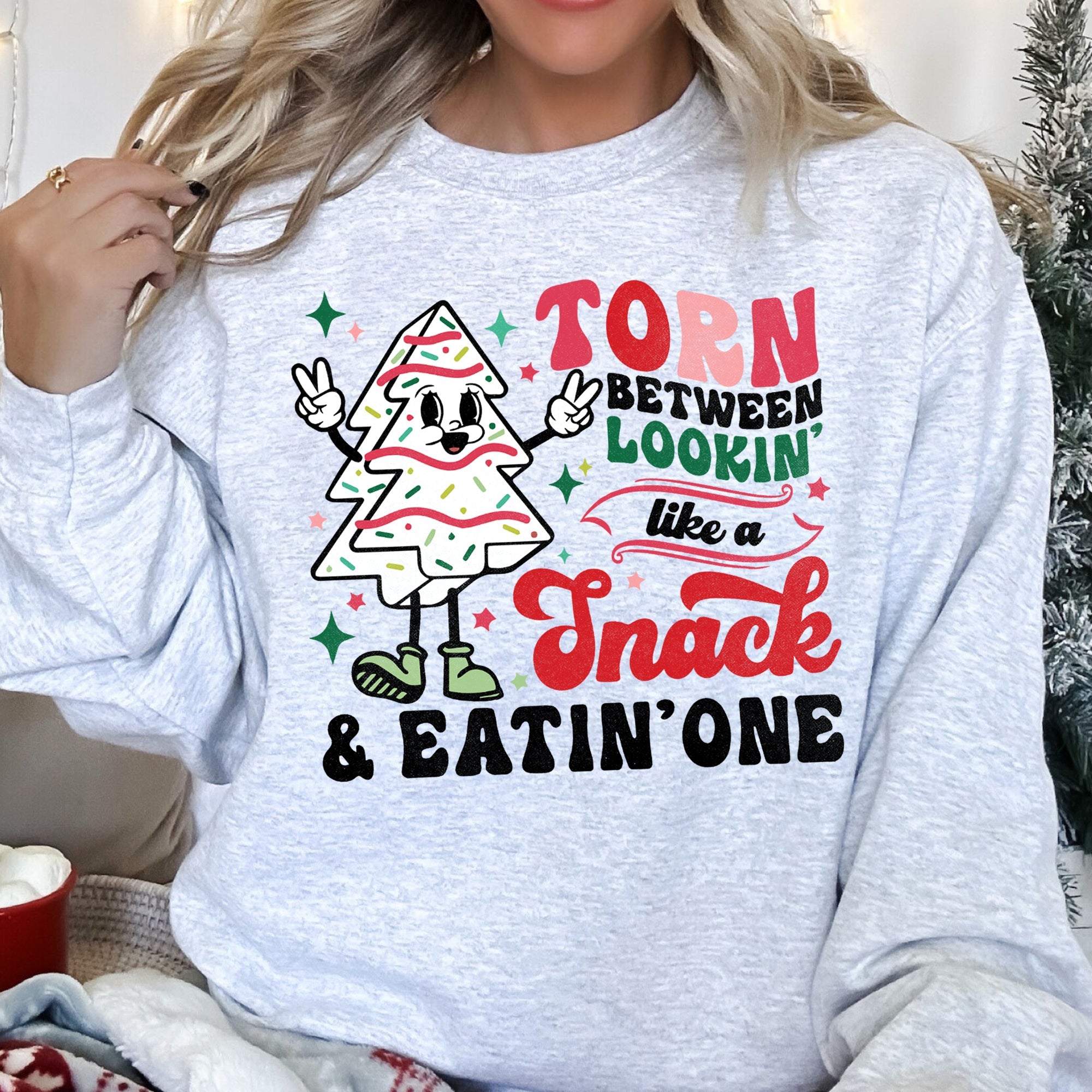 Looking Like A Snack Christmas Cheer Festive Cozy Holiday Comfort Ultra Plush Sweatshirt