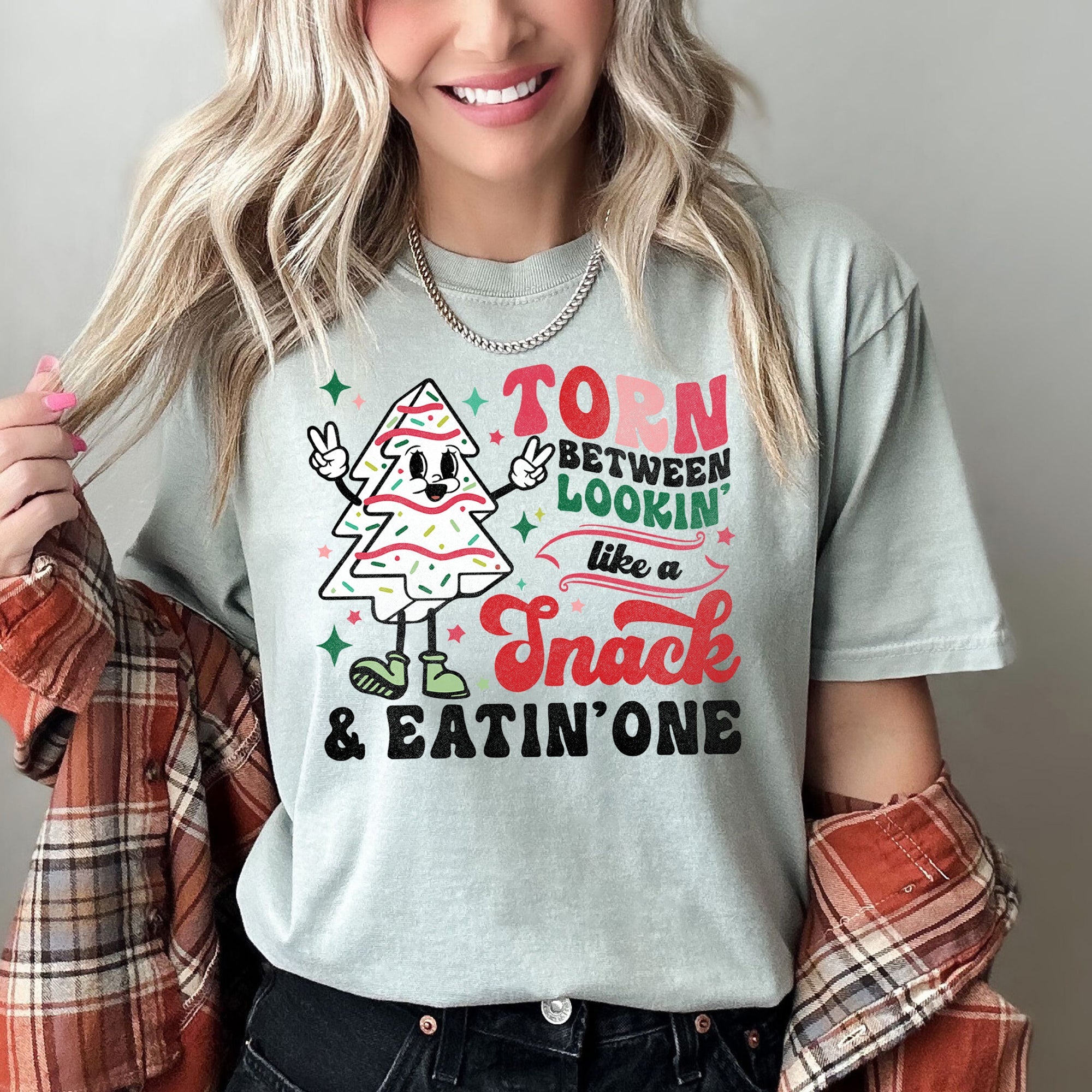 Looking Like A Snack Christmas Tree Cake Little Debbie Inspired Comfort Colors Tee