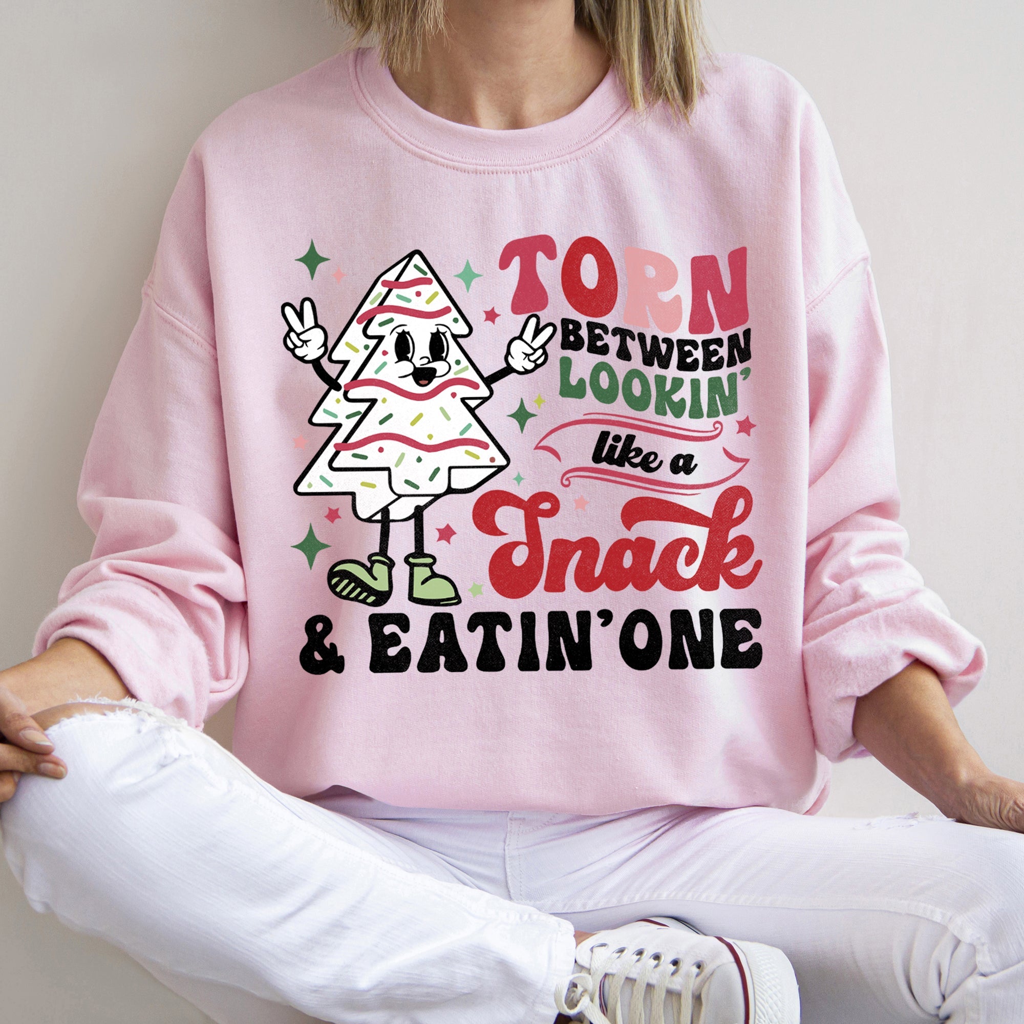 Looking Like A Snack Christmas Cheer Festive Cozy Holiday Comfort Ultra Plush Sweatshirt