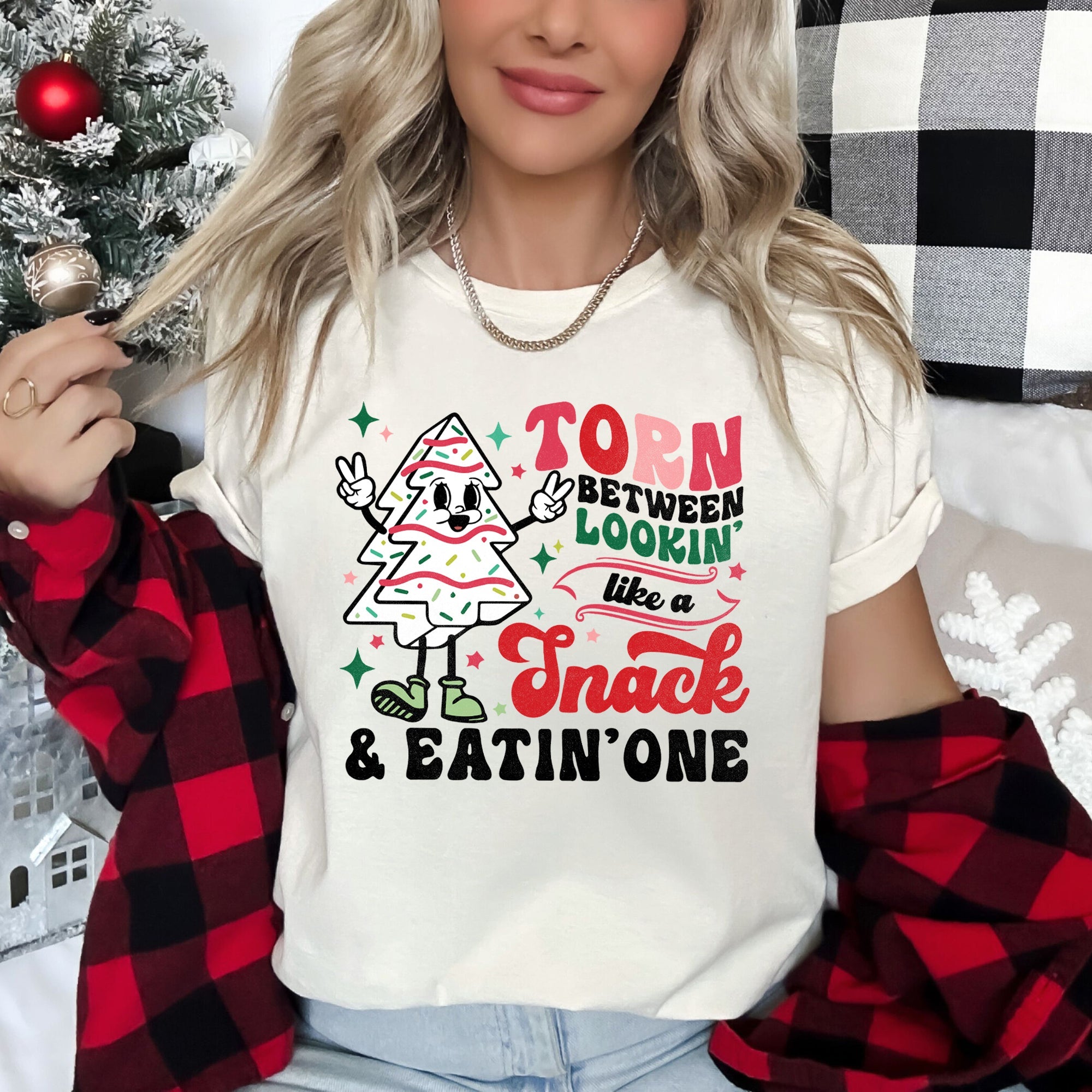 Looking Like A Snack Christmas Tree Cake Pop Culture Limited Edition Graphic Tee