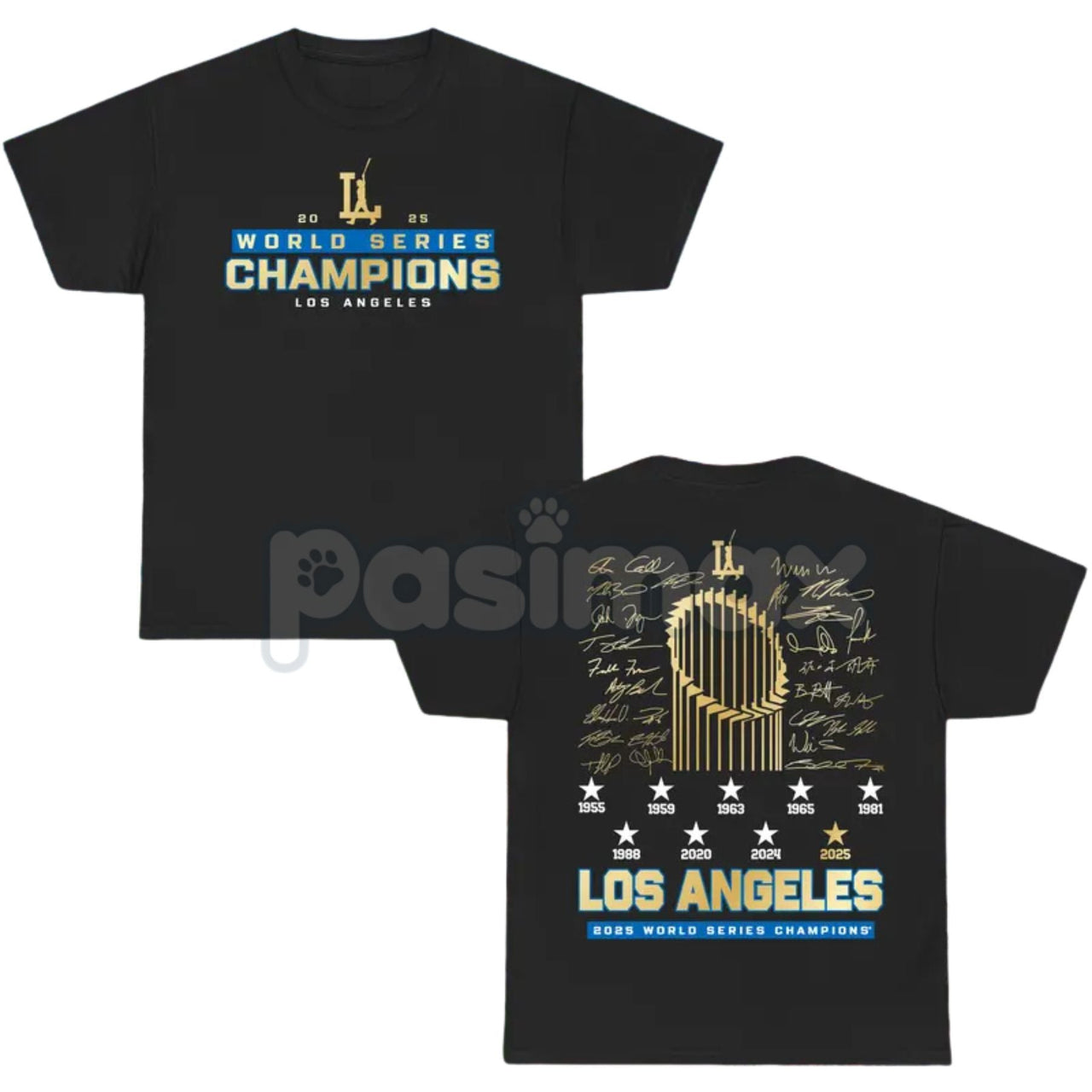Los Angeles Champions Two-Sided T-Shirt - LA Sports Fan Game Day Tee, Graphic Commemorative Top, Unisex LA Victory Apparel