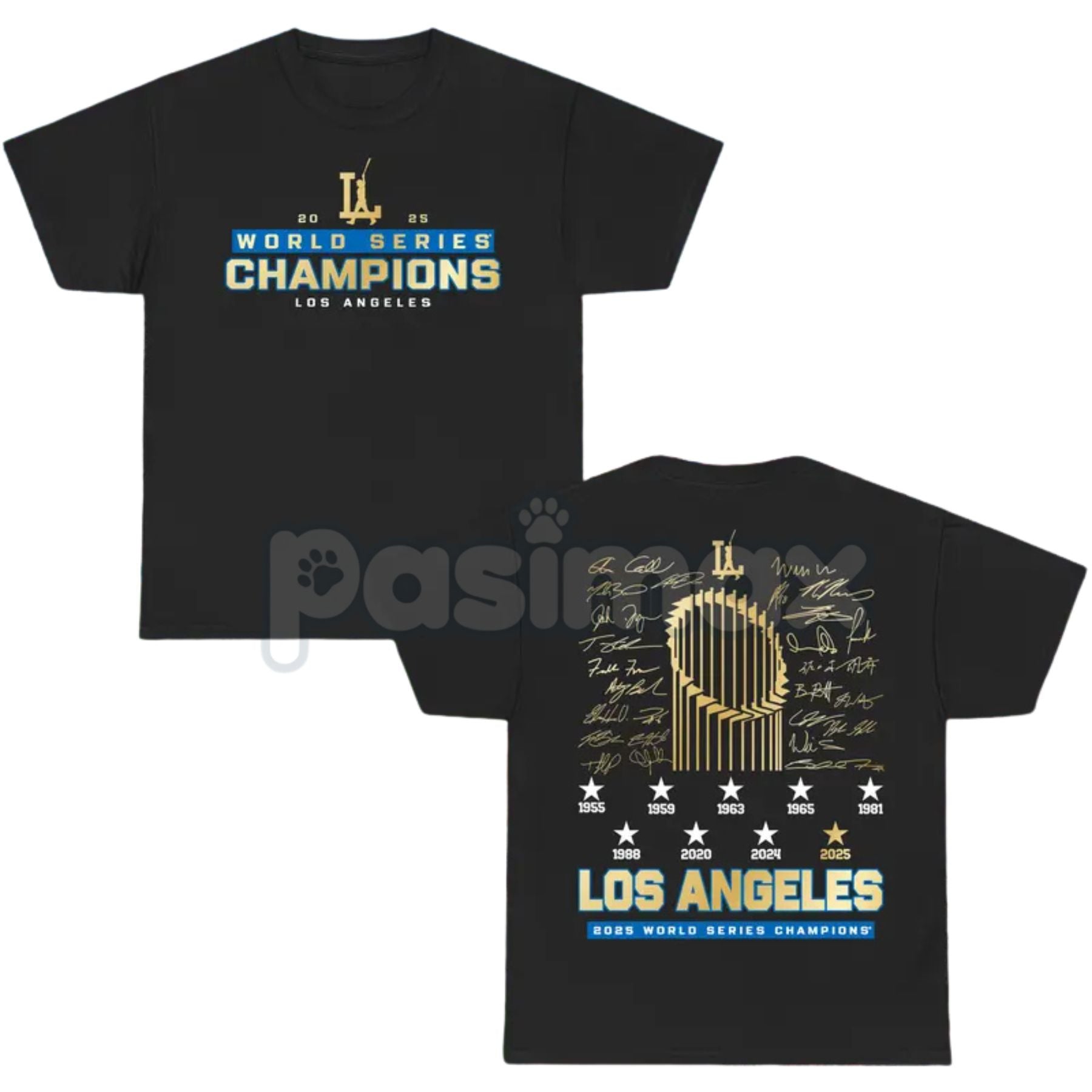 Los Angeles Champions Two-Sided T-Shirt - LA Sports Fan Game Day Tee, Graphic Commemorative Top, Unisex LA Victory Apparel