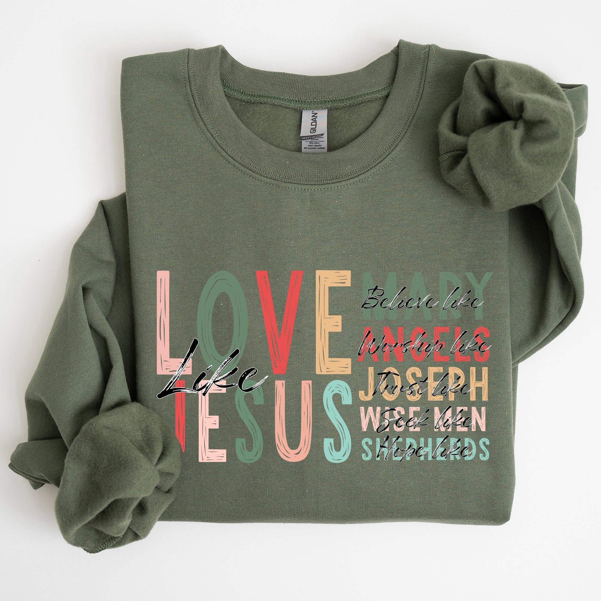 Love Like Jesus Christmas Christian Gospel Faith Religious Expression Sweatshirt