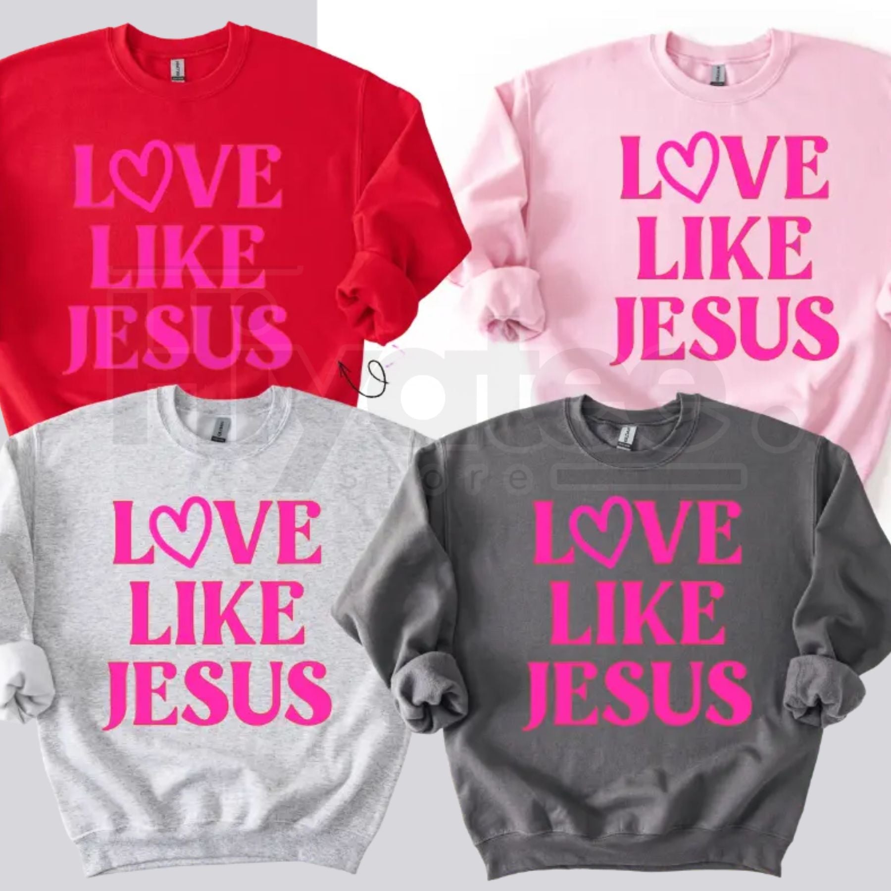 Love Like Jesus Valentine’s Day Sweatshirt: Aesthetic Christian Crewneck