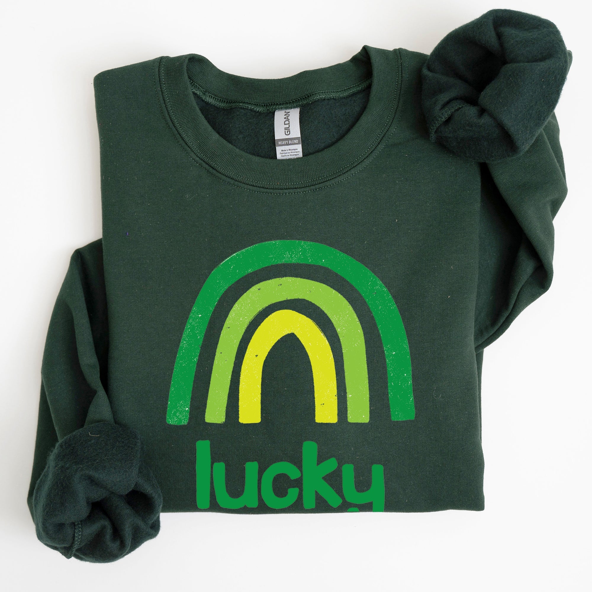 Lucky Rainbow St Patrick's Day Celebration Theme Bold Graphic Pattern Sweatshirt