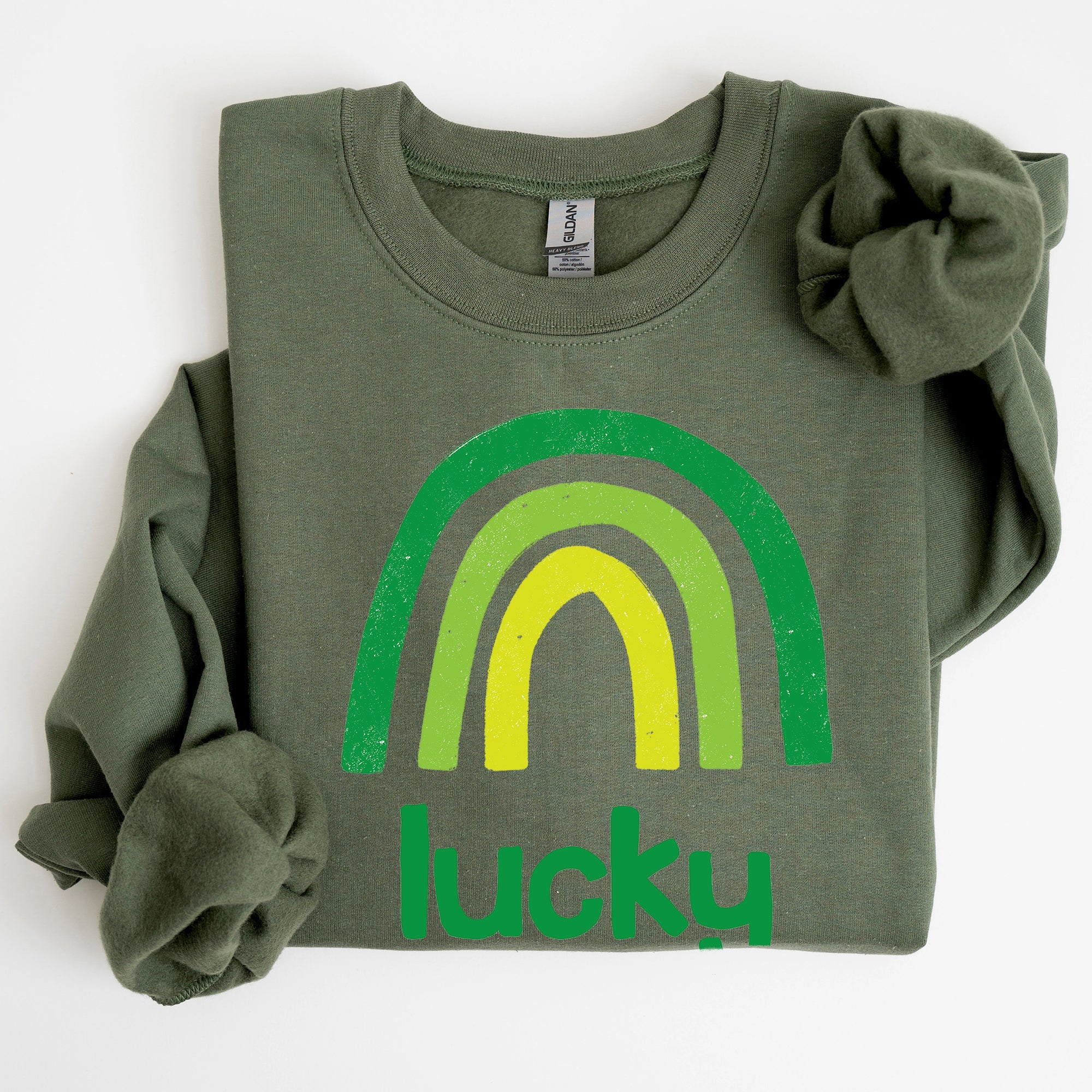 Lucky Rainbow St Patrick's Day Celebration Theme Bold Graphic Pattern Sweatshirt