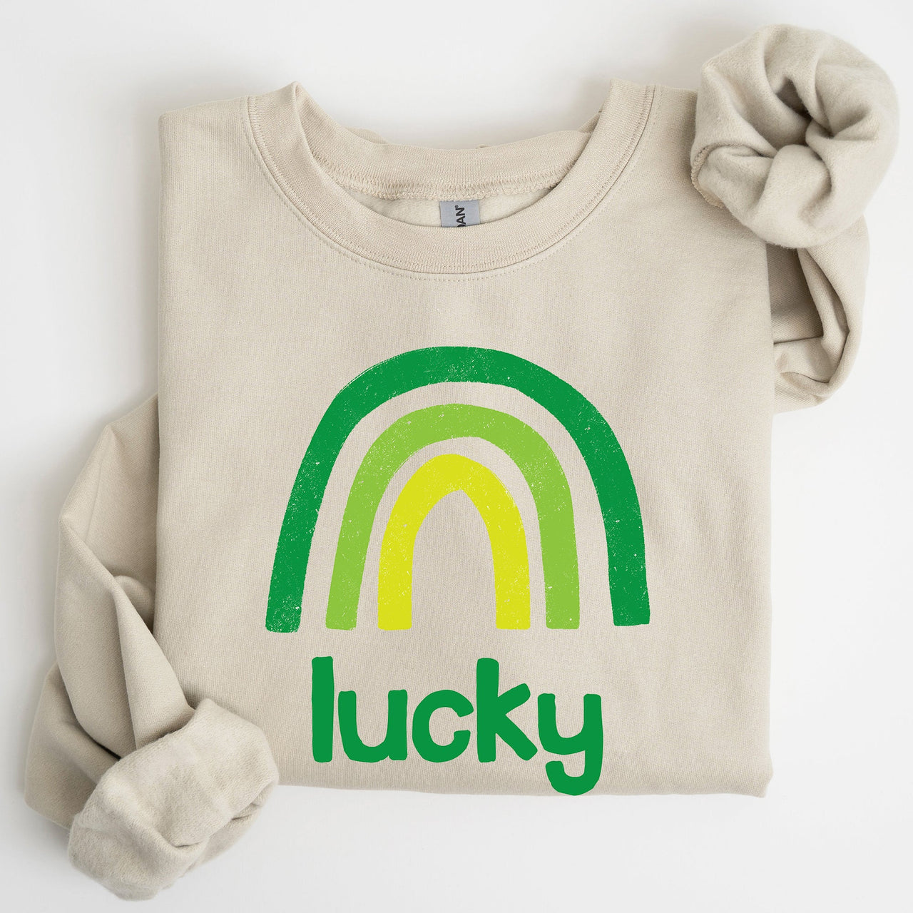 Lucky Rainbow St Patrick's Day Celebration Theme Bold Graphic Pattern Sweatshirt