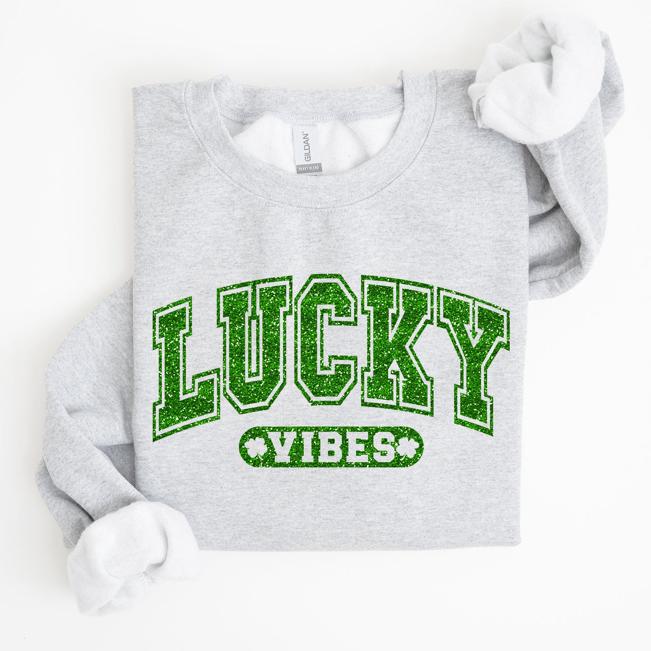 Lucky Vibes St Patrick's Day Retro Vintage Festive Irish Celebration Graphic Sweatshirt