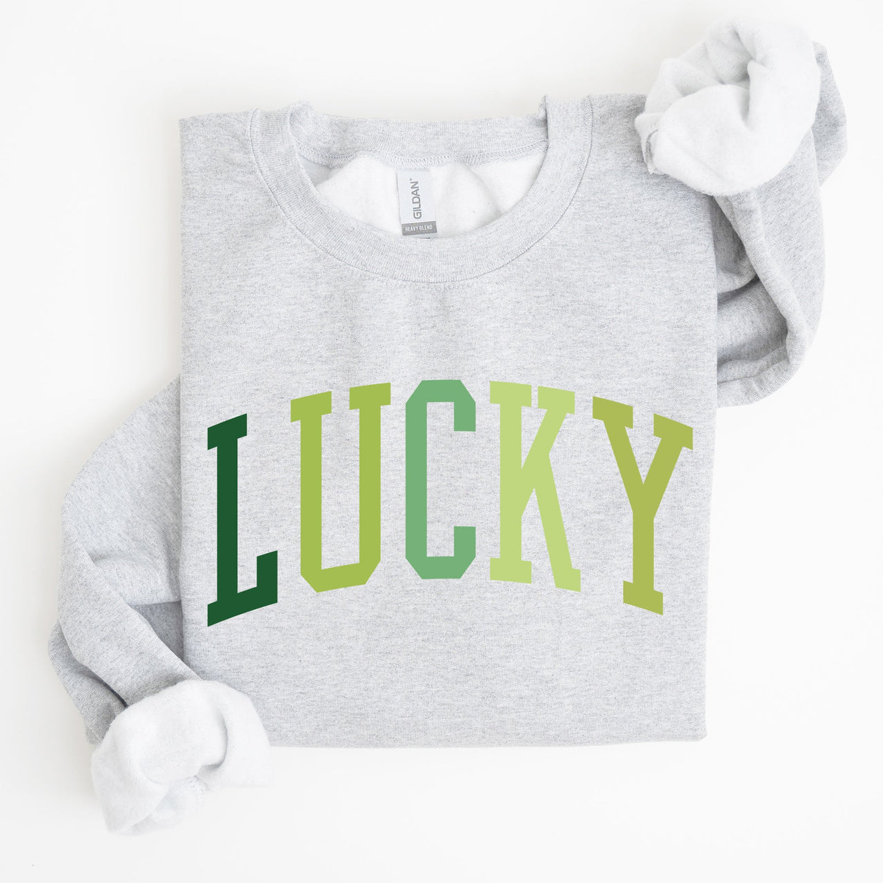 Lucky Collegiate St Patrick's Day Shamrock Celebration Graphic Print Edition Sweatshirt