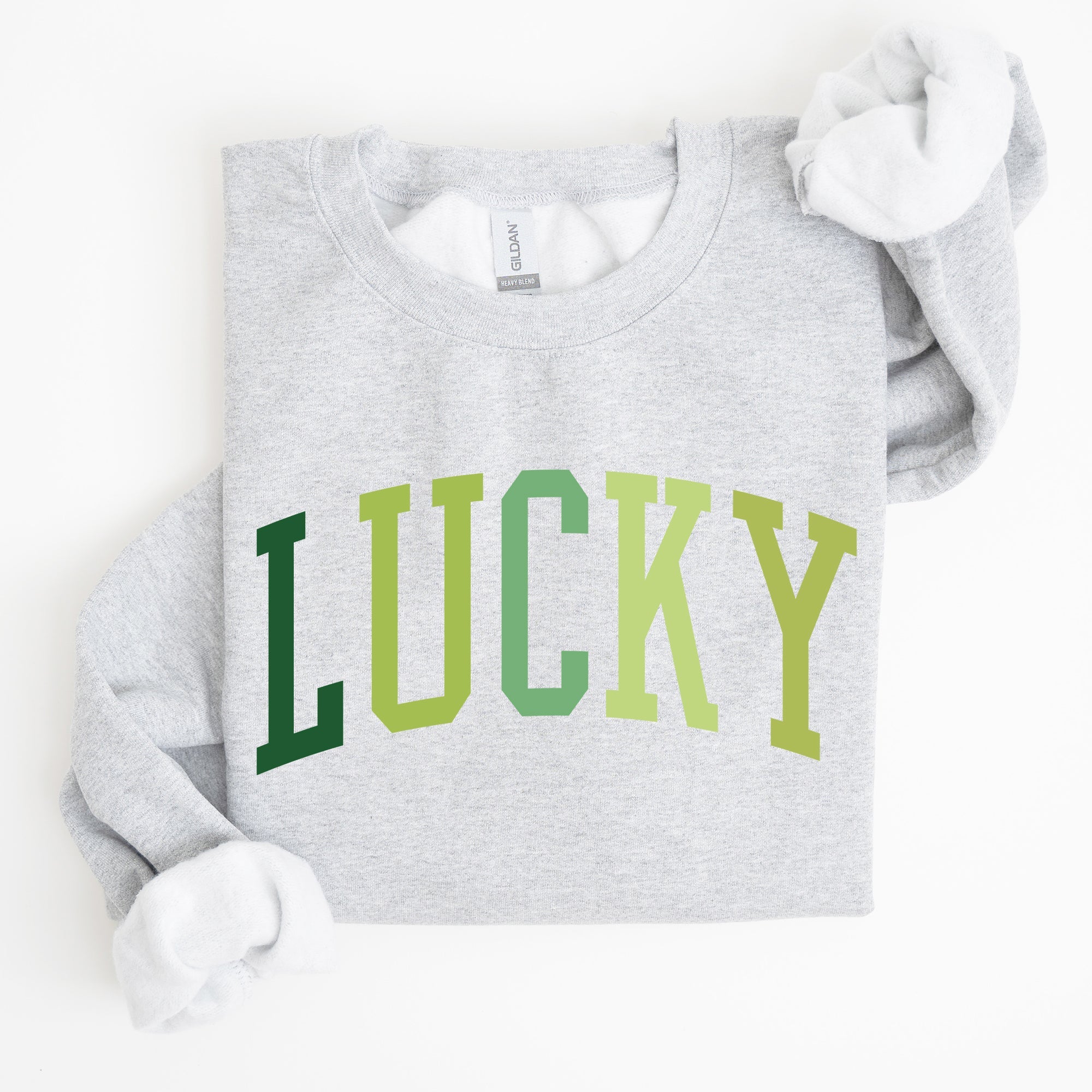 Lucky Collegiate St Patrick's Day Shamrock Celebration Graphic Print Edition Sweatshirt