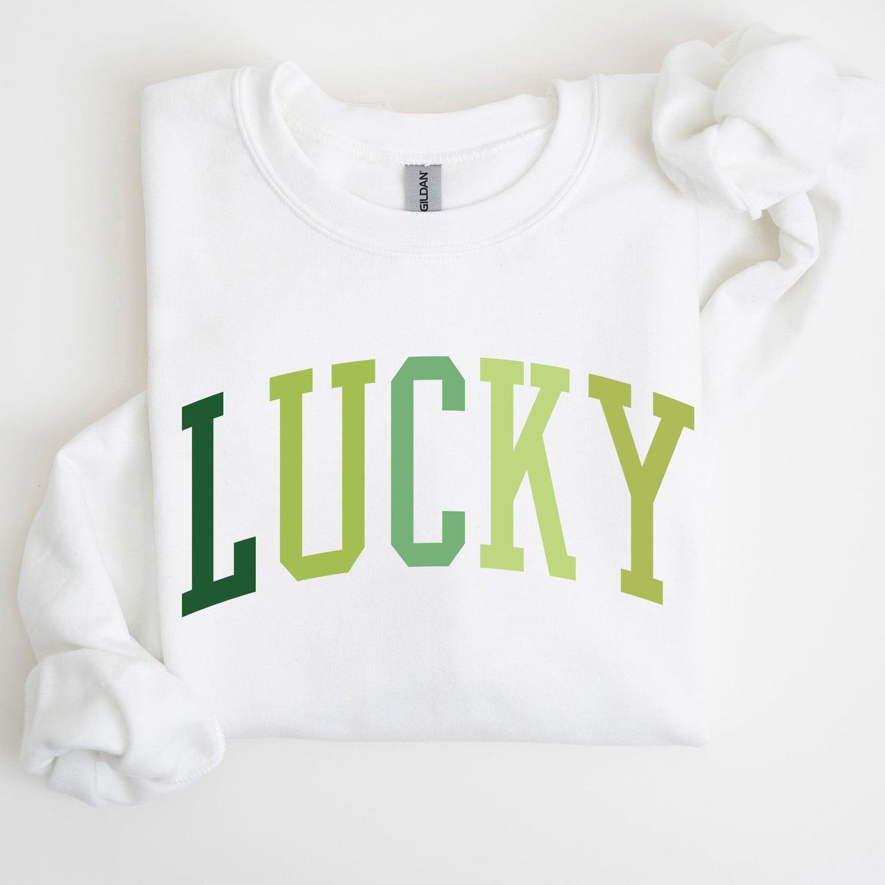 Lucky Collegiate St Patrick's Day Shamrock Celebration Graphic Print Edition Sweatshirt