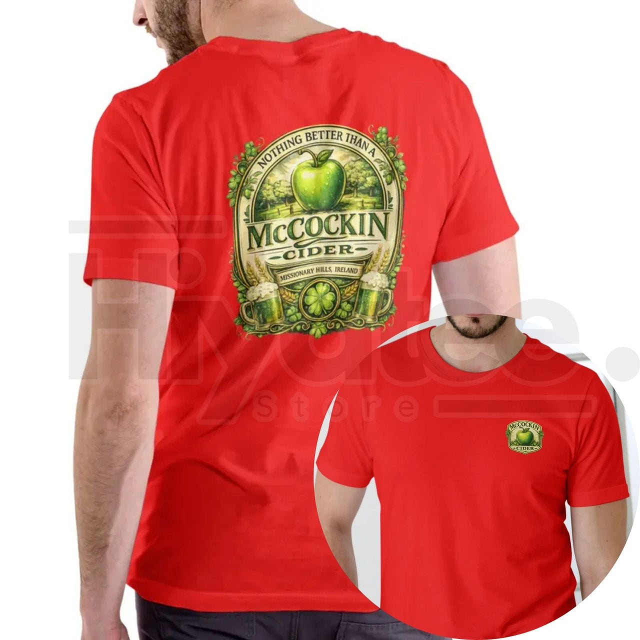 MCCOCKIN CIDER Funny Name T-Shirt – St. Patrick’s Day Unisex Cotton Tee