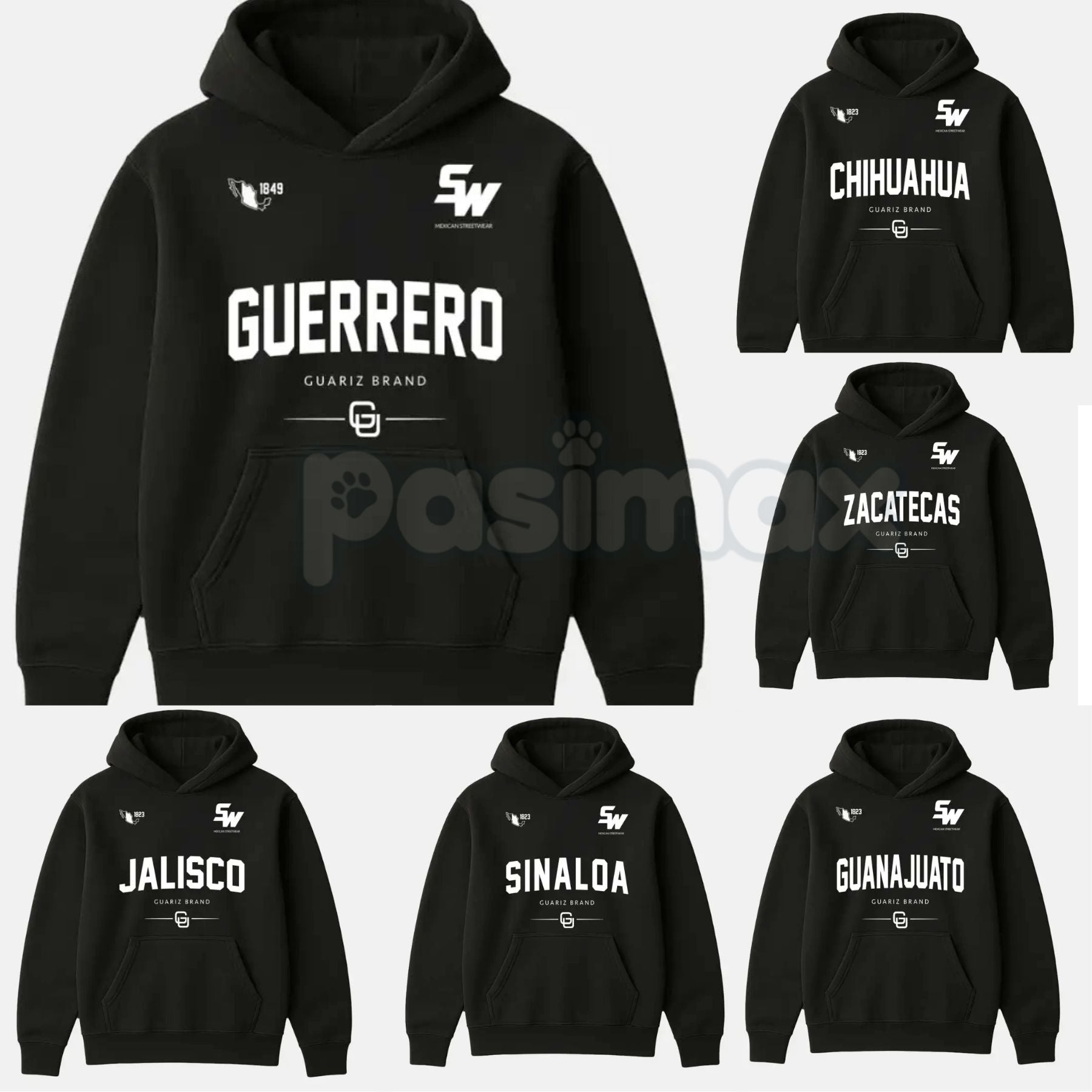 MX STREETWEAR STATE Hoodie – Custom State Pride Pullover, Mexican Culture & Streetwear Graphic Apparel, Unisex