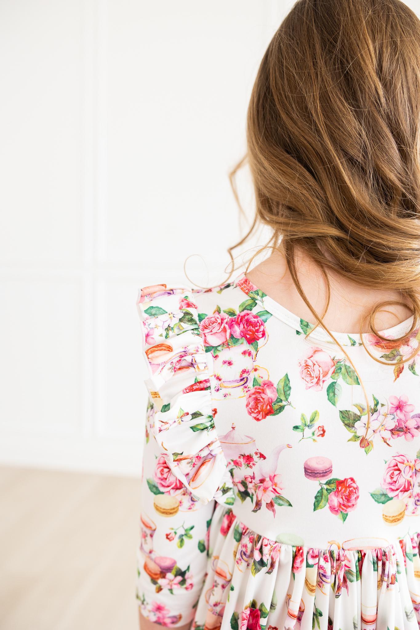 SALE Macarons & Tea Ruffle Twirl Dress