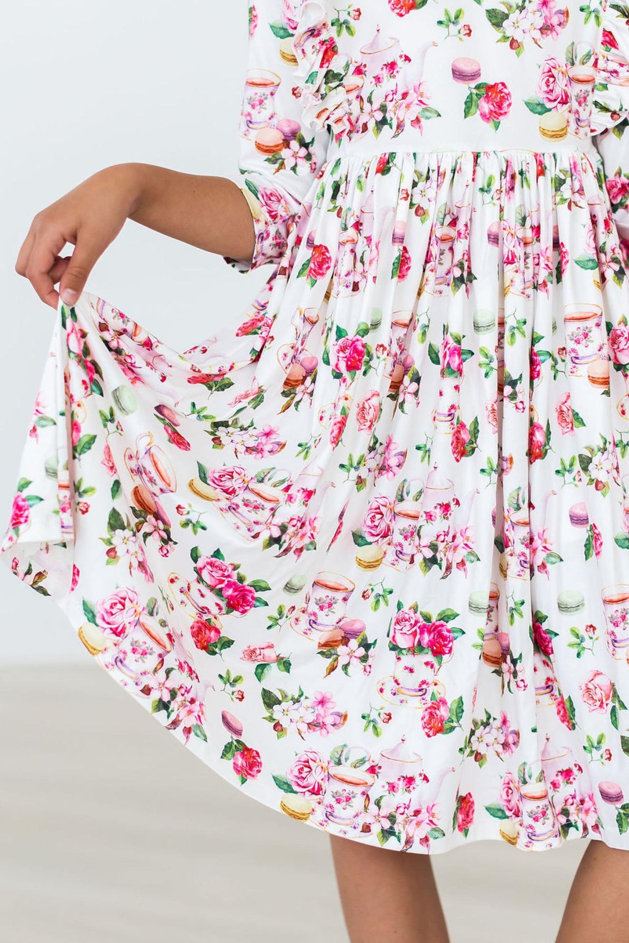 SALE Macarons & Tea Ruffle Twirl Dress