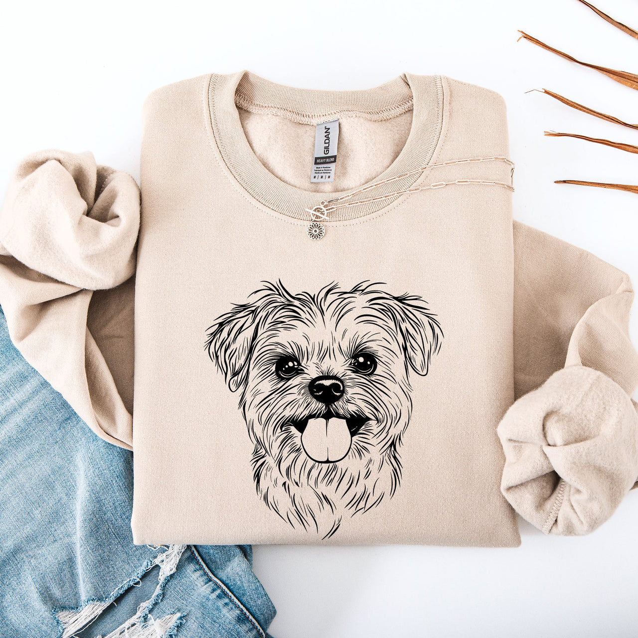 Maltese Dog Lover Pride And Breed Inspired Hand Lettered Illustration Sweatshirt