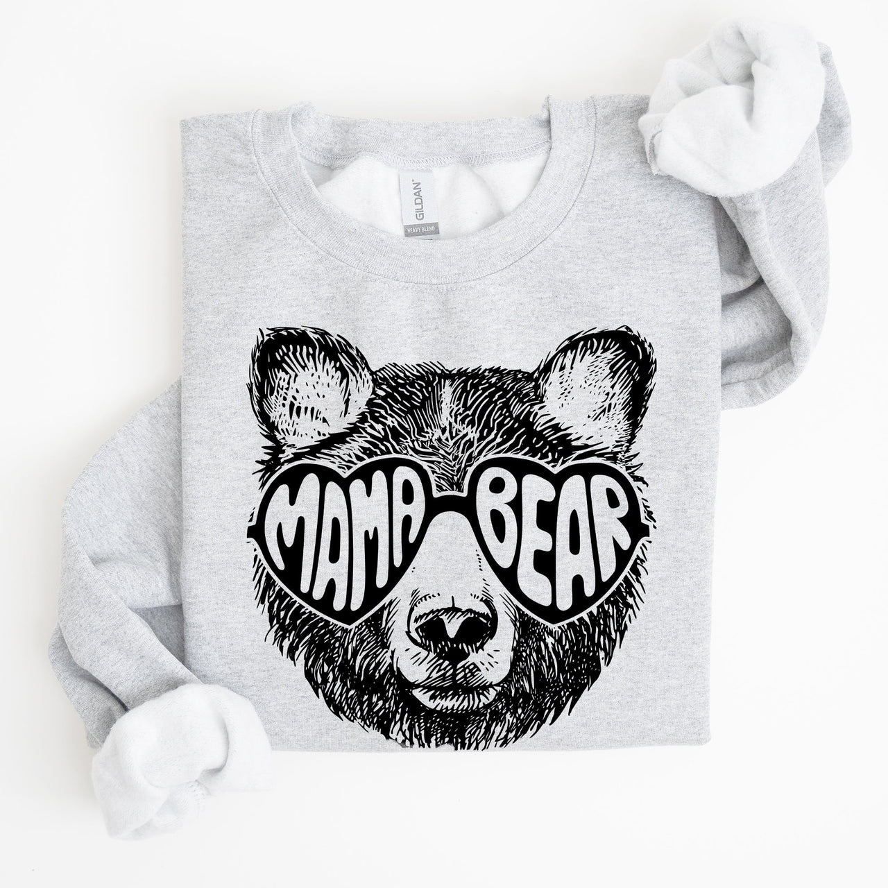 Mama Bear Mother's Day Tribute To Moms And Their Little Ones Design From The Heart Cozy Fleece Sweatshirt