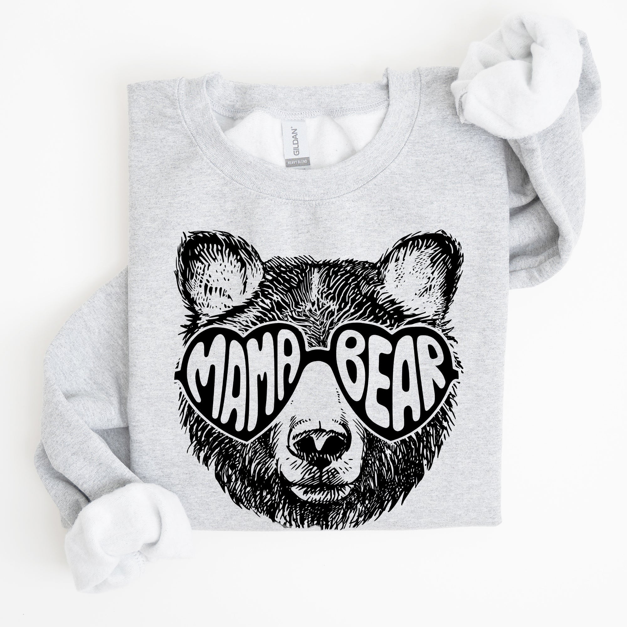 Mama Bear Mother's Day Tribute To Moms And Their Little Ones Design From The Heart Cozy Fleece Sweatshirt