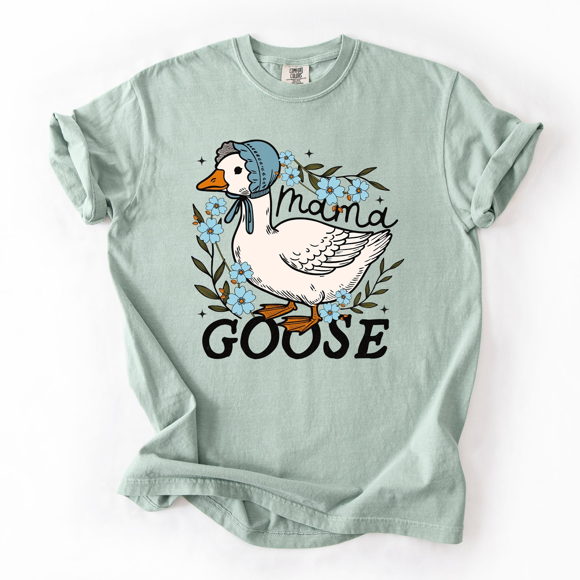 Mama Goose Mother's Day Celebration Design With Sass And Heart Comfort Colors Tee