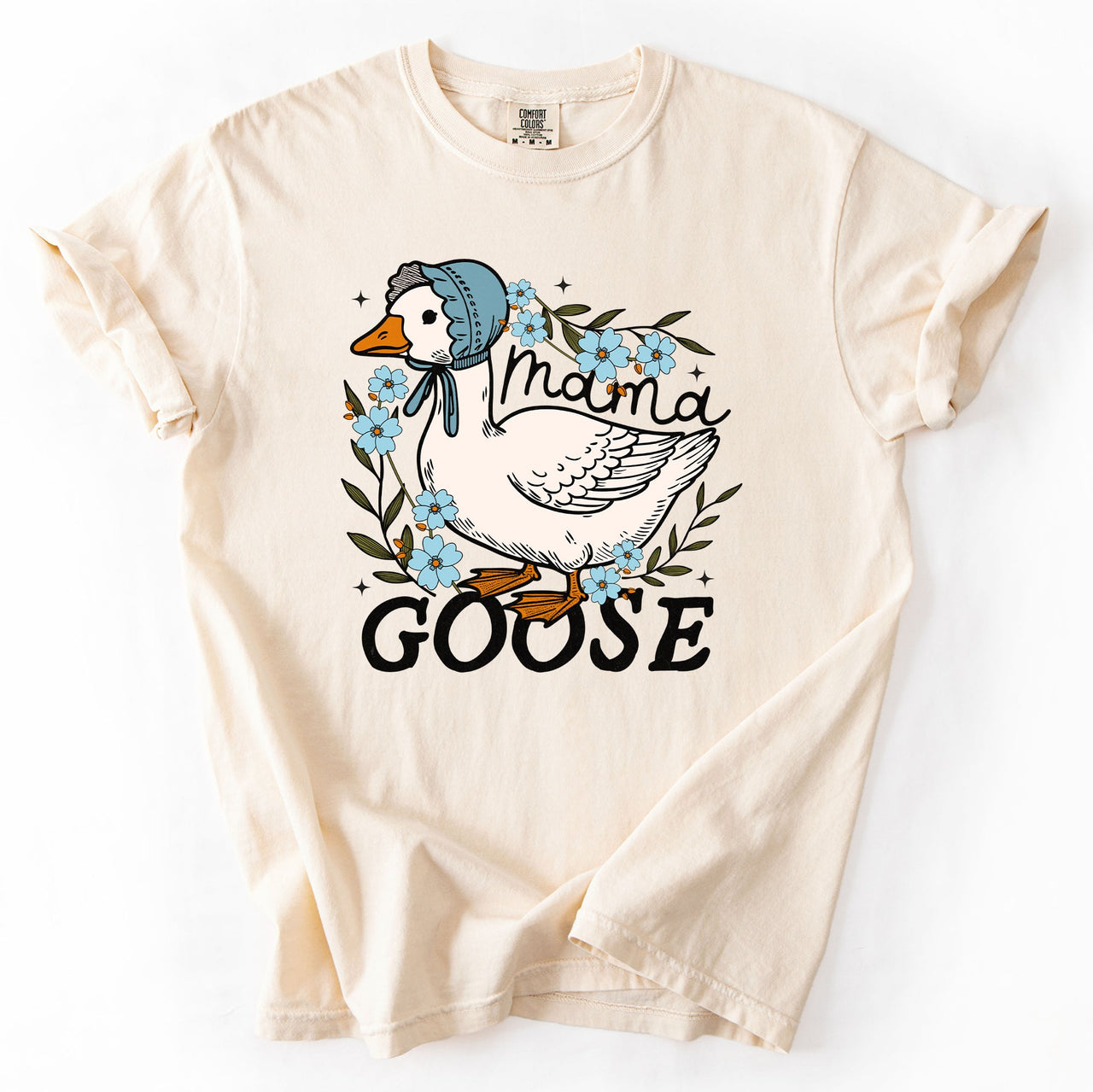 Mama Goose Mother's Day Celebration Design With Sass And Heart Comfort Colors Tee