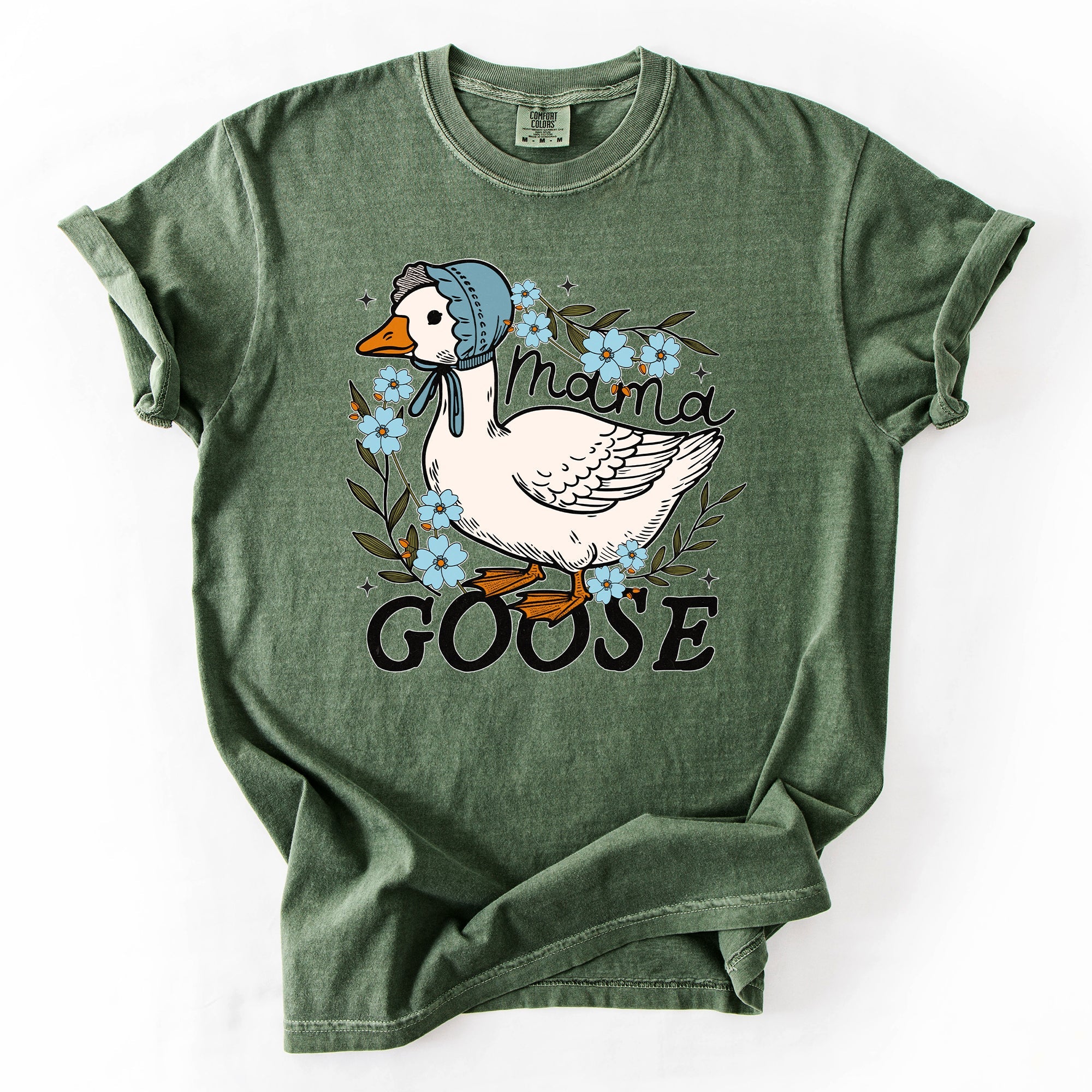 Mama Goose Mother's Day Celebration Design With Sass And Heart Comfort Colors Tee