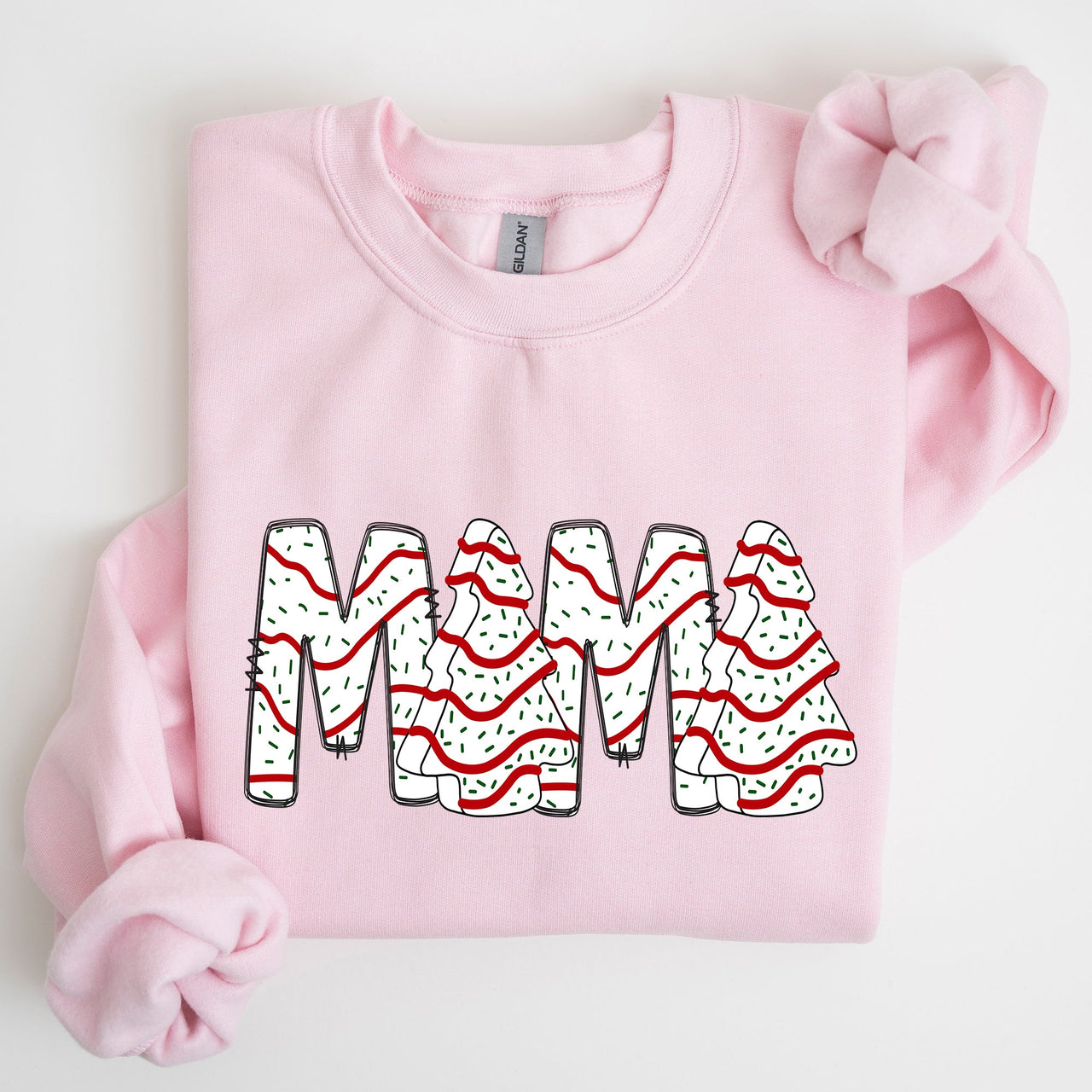 Mama Christmas Cake Santa Winter Snow Varsity Retro Vintage Limited Edition Sweatshirt