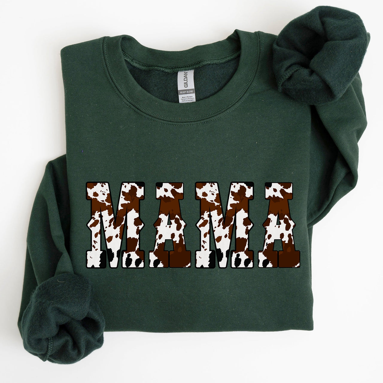 Mama Cow Print Western Country Varsity Retro Vintage Heritage Classic Sweatshirt