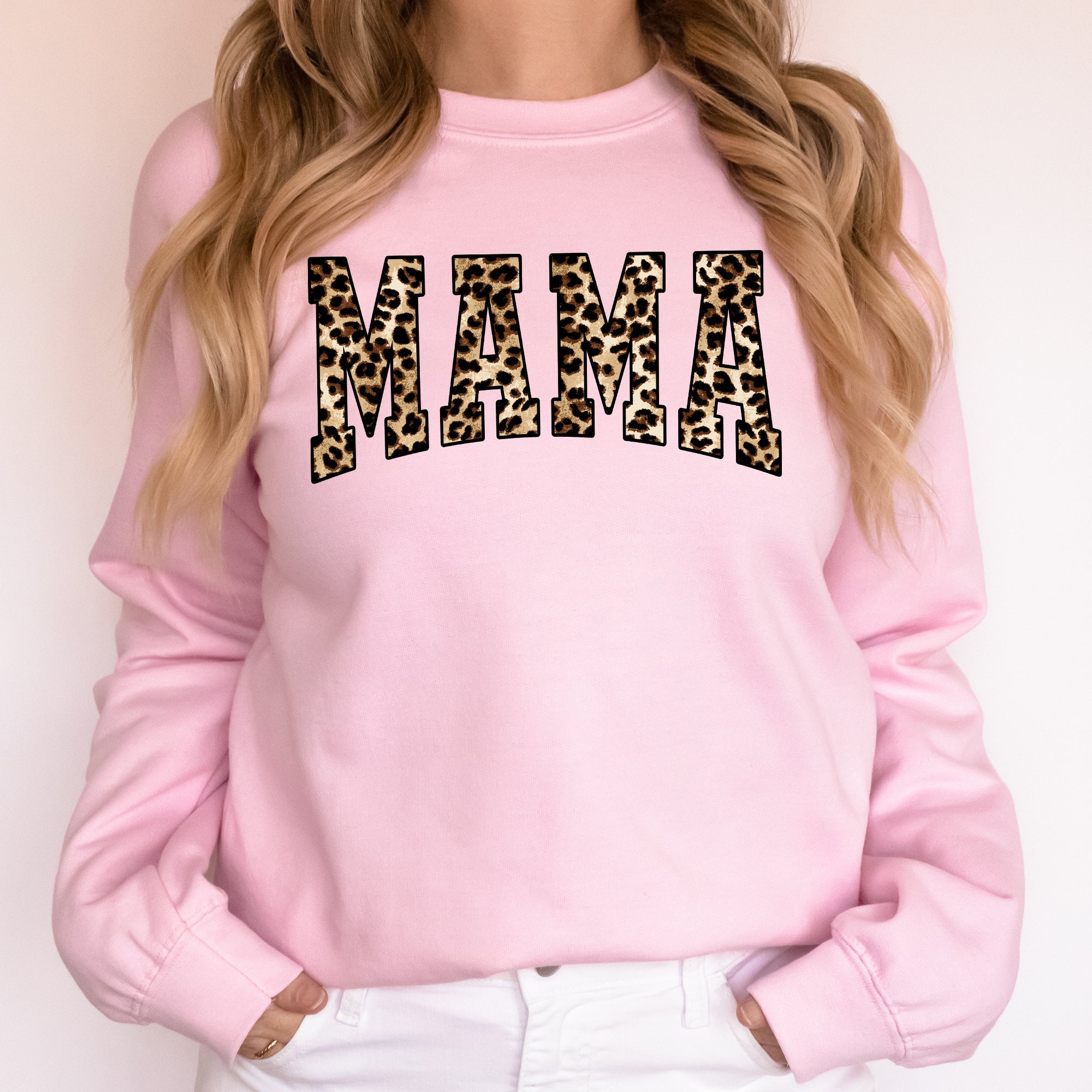 Mama Leopard Print Retro Animal Print Mother's Day Sweatshirt For Everyday Stylish Moms