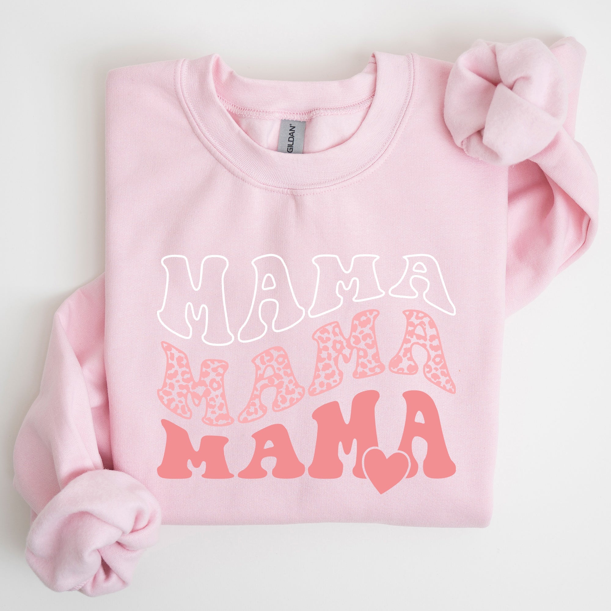 Mama Leopard Heart Mom Mother's Day Gift Cozy Warm Premium Fleece Edition Sweatshirt