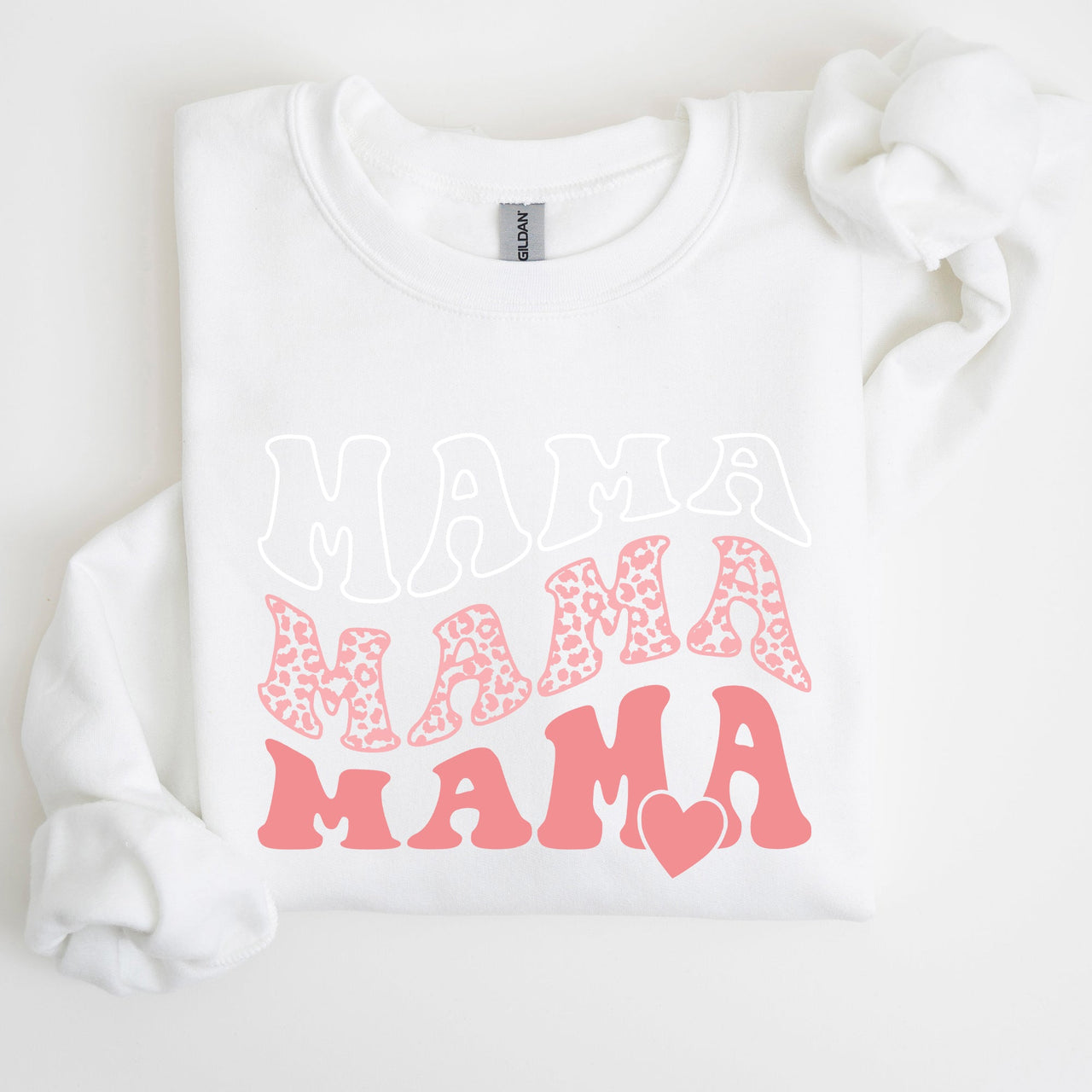 Mama Leopard Heart Mom Mother's Day Gift Cozy Warm Premium Fleece Edition Sweatshirt