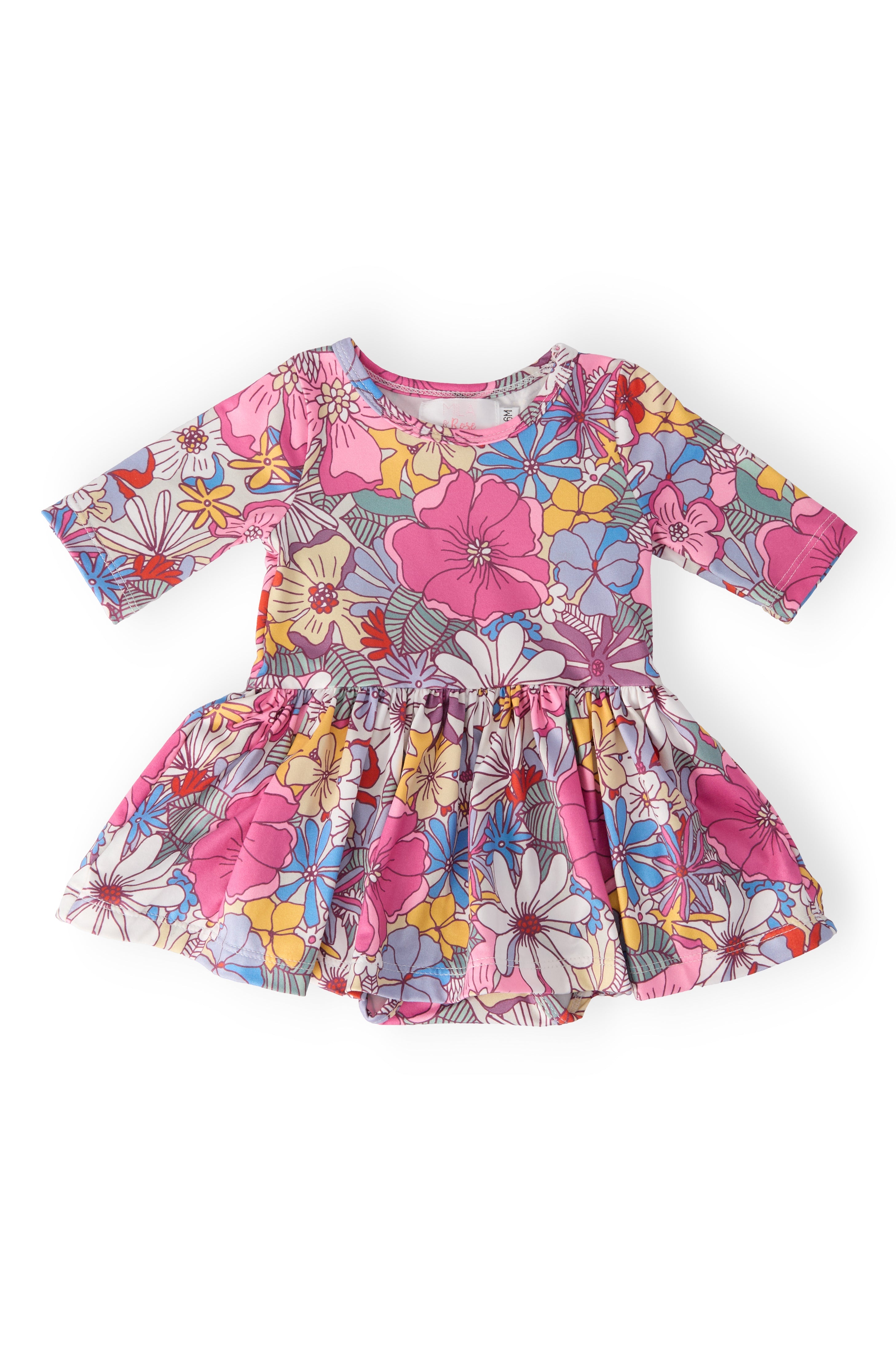 Mauve What's Up Buttercup 3/4 Sleeve Twirl Bodysuit