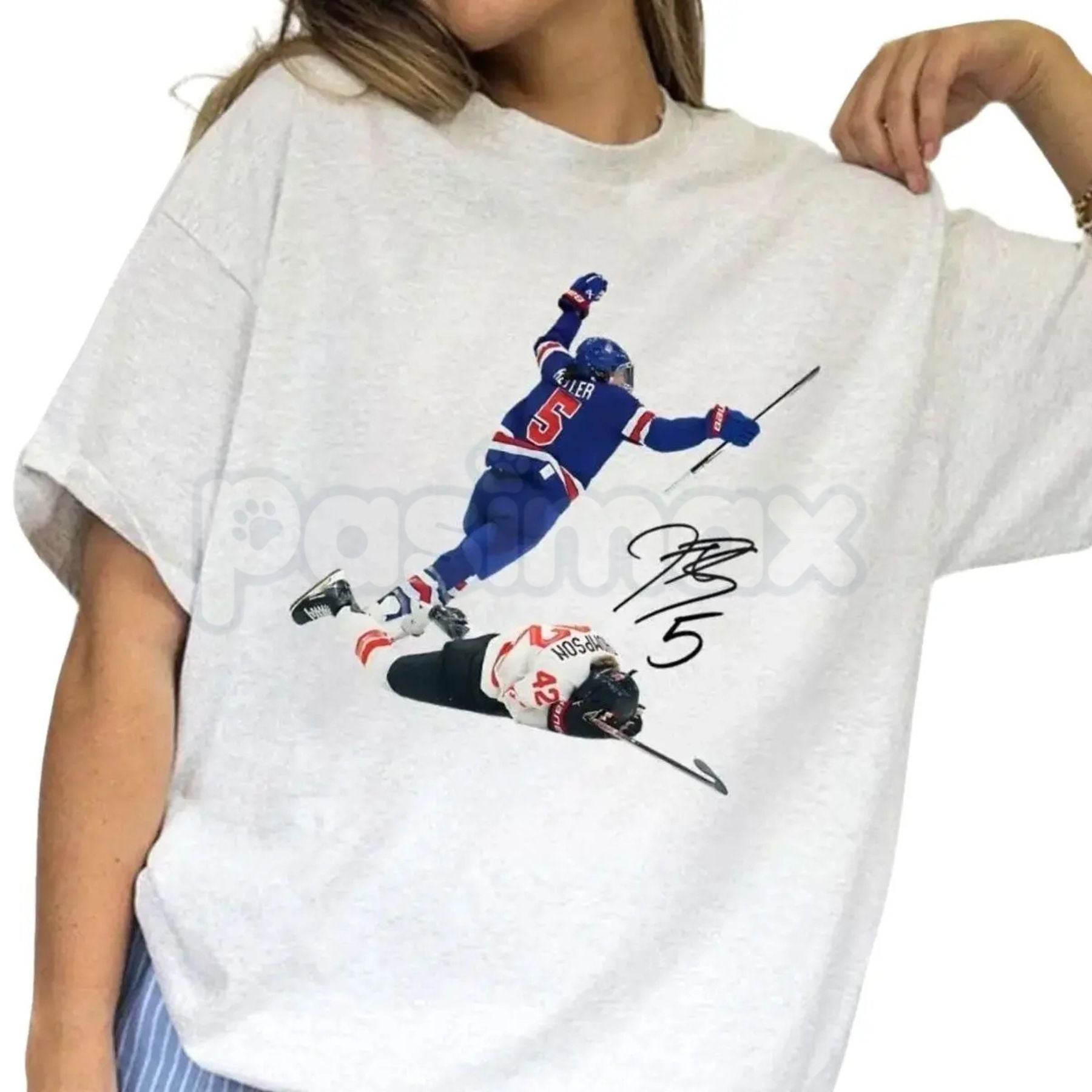 Megan Keller & Hilary Knight Vintage Hockey T-Shirt - USA Women's Hockey Legend Graphic Tee, Retro 90s Style Sports Apparel, Premium Heavyweight Unisex 100% Cotton Top, Olympic Hockey Fan Shirt, Hilary Knight & Megan Keller Souvenir Tee