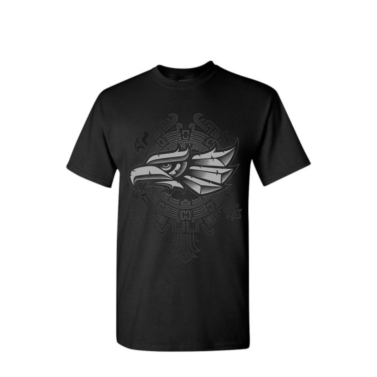 Men's 3D Eagle & Tribal Print T-Shirt - Mexican Themed Performance Tee, Plus Size Casual & Party Top