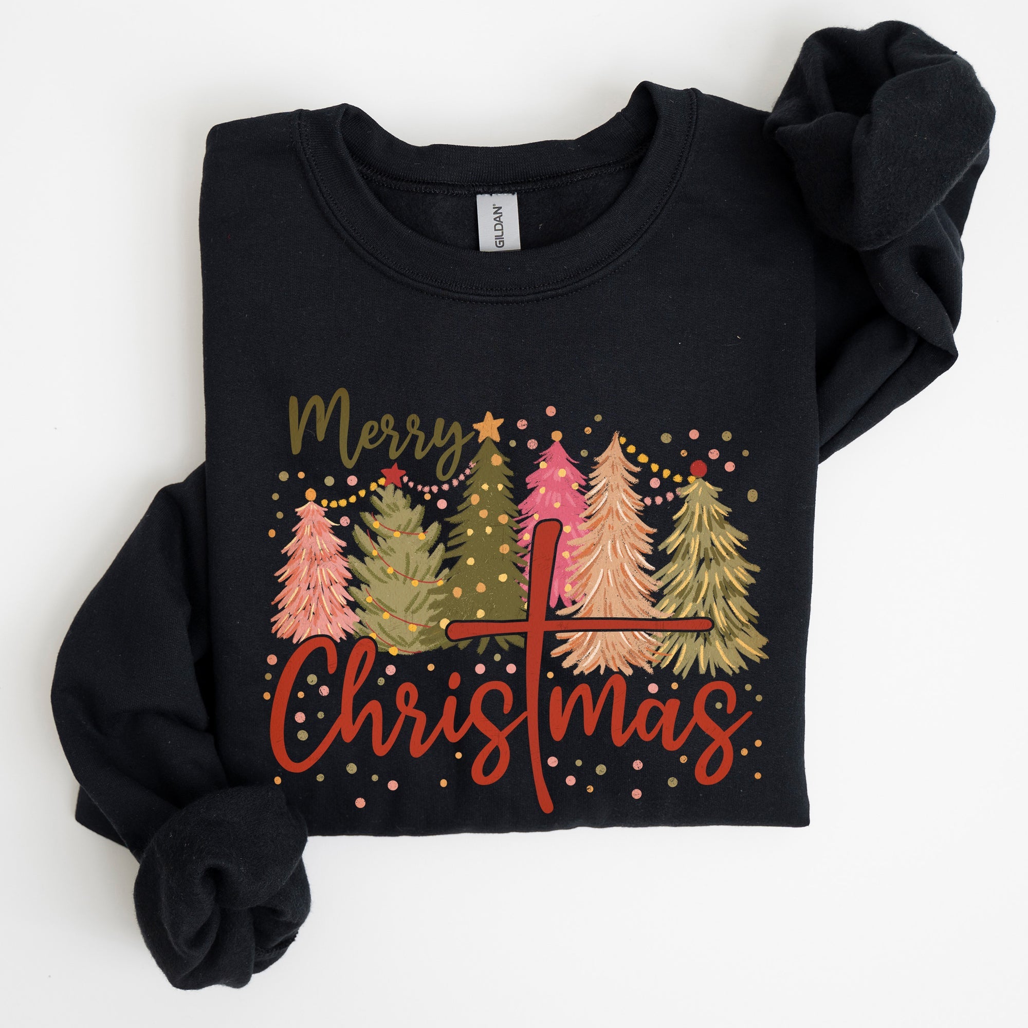 Merry Christmas Christ Religious Gospel Faith Sacred Holiday Prayer Scripture Sweatshirt