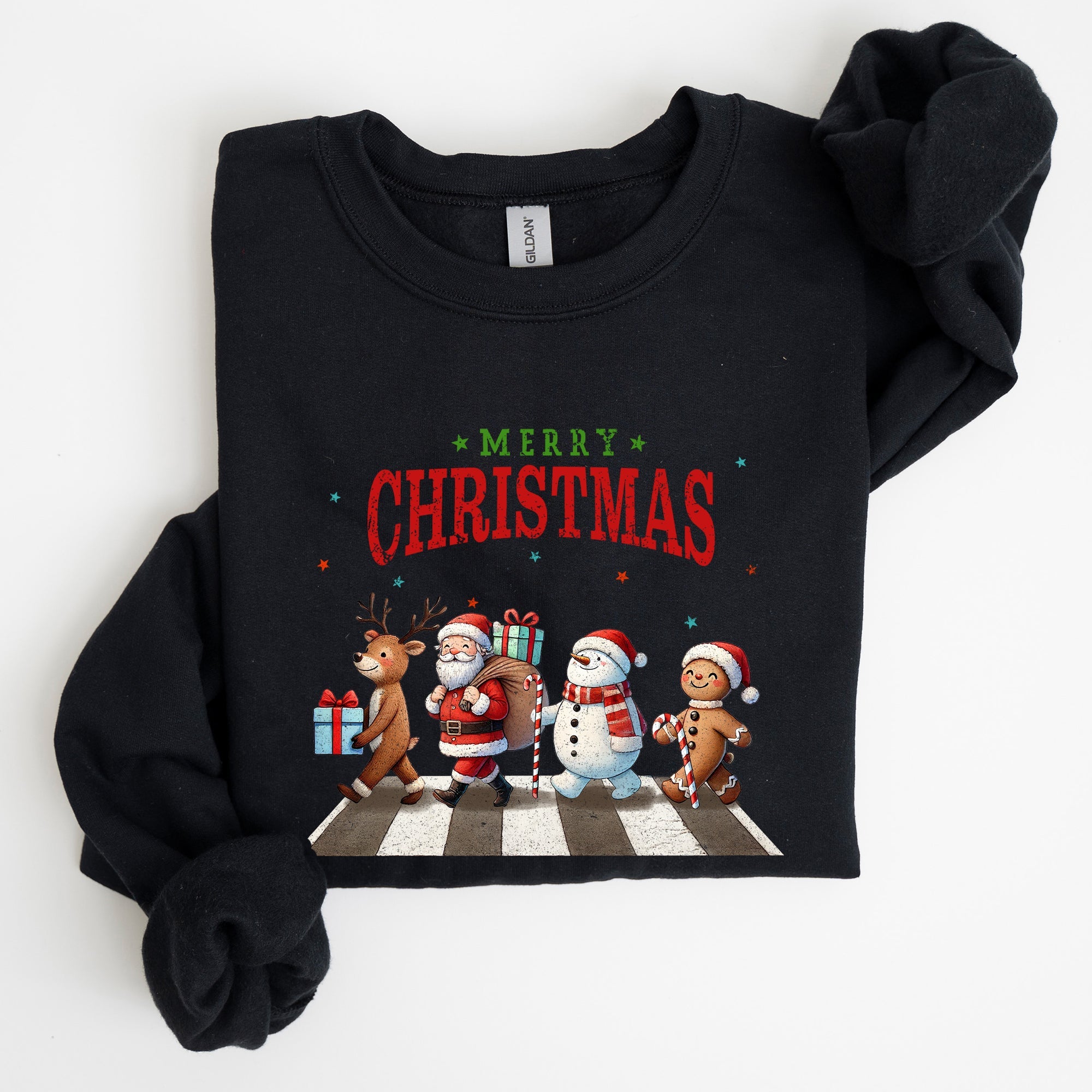Merry Christmas Reindeer Santa Snowman Gingerbread Winter Xmas Holiday Edition Sweatshirt