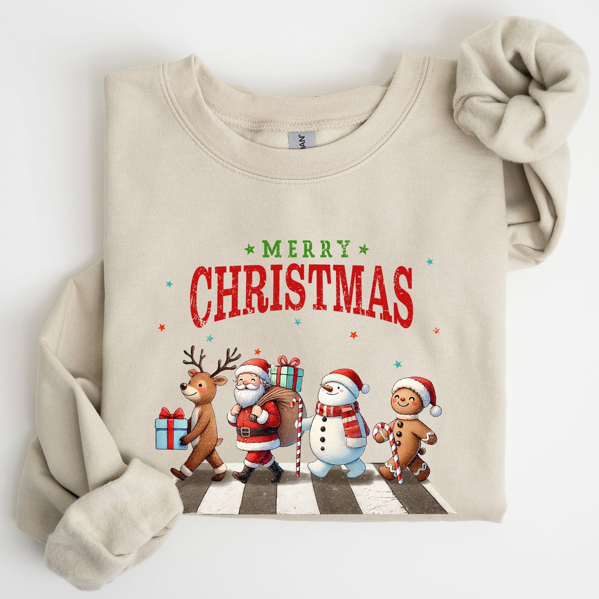 Merry Christmas Reindeer Santa Snowman Gingerbread Winter Xmas Holiday Edition Sweatshirt