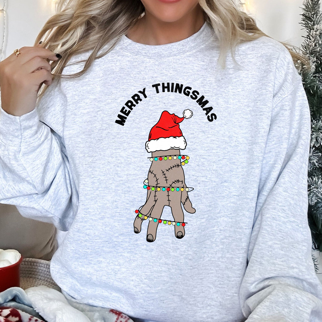 Merry Thingsmas, Wednesday Christmas Celebration Holiday Season Edition Sweatshirt