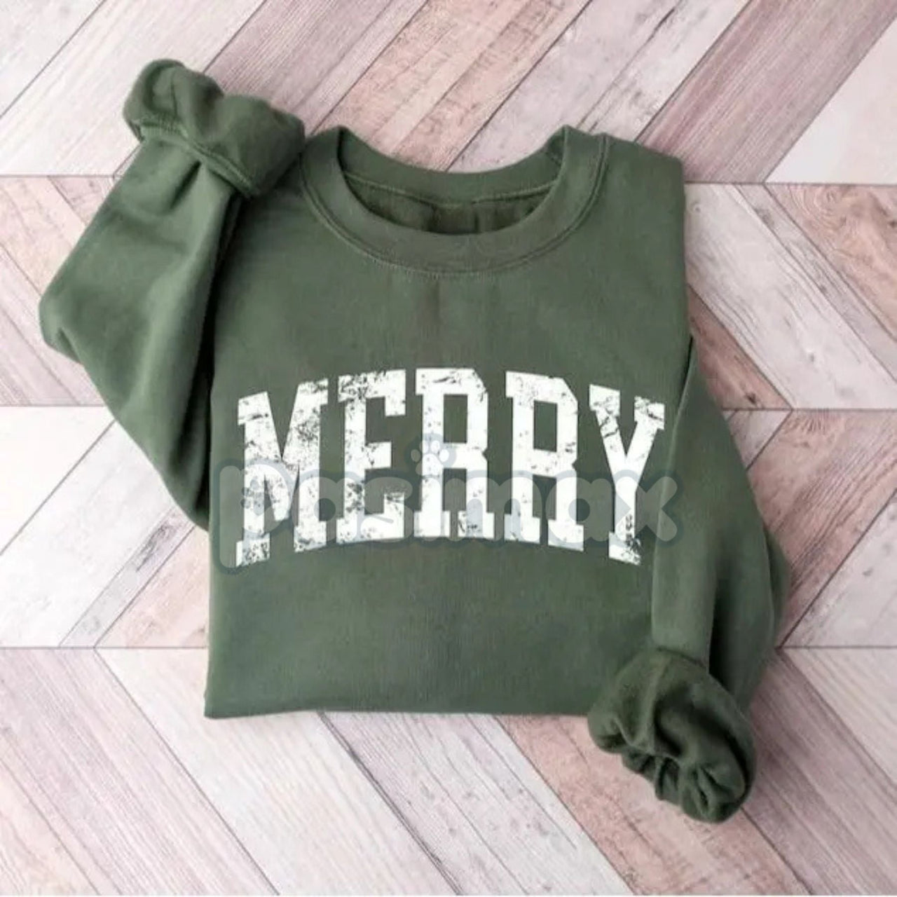 Merry Sweatshirt – Simple Holiday Crewneck Sweater