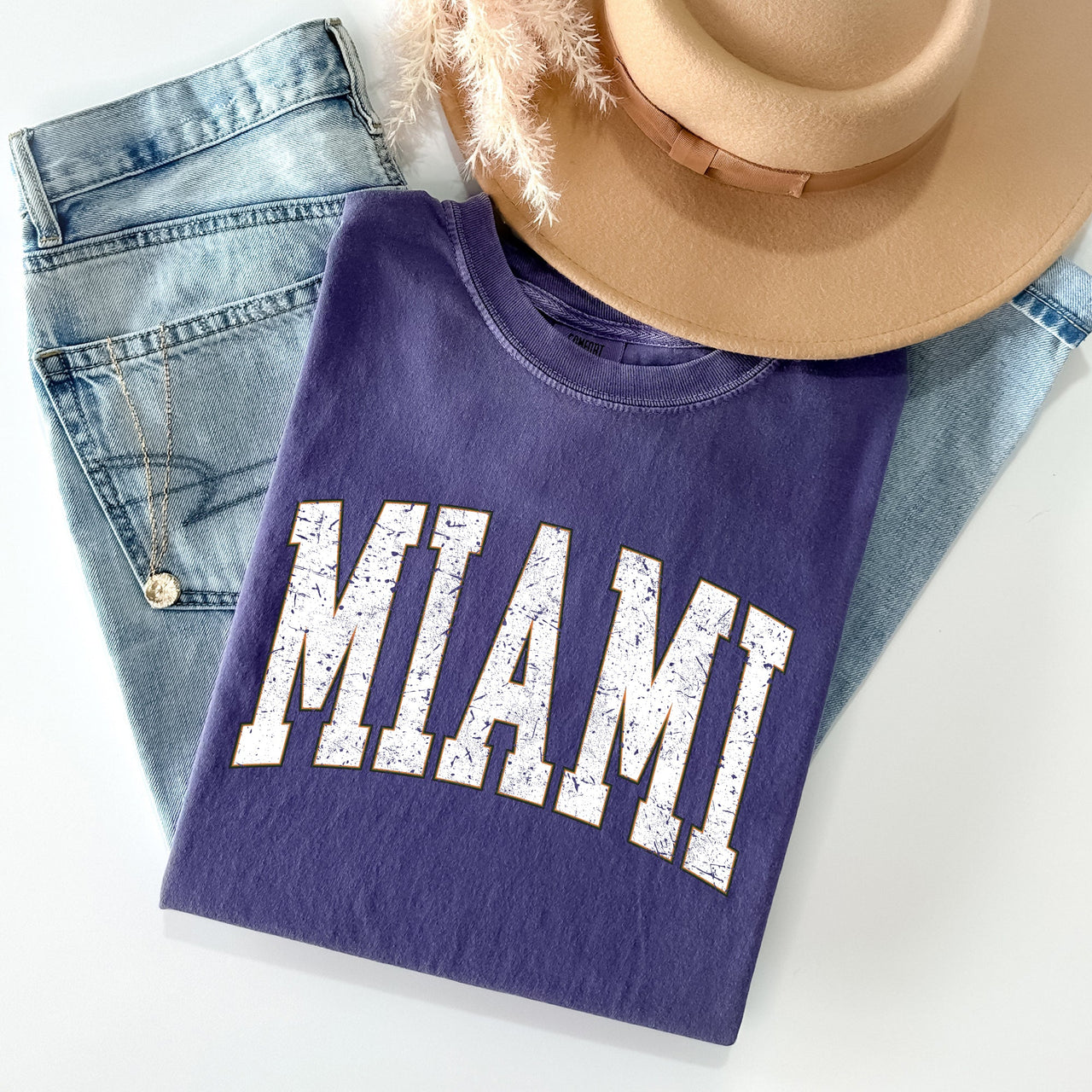 Miami Football Game Day Tailgate State University College Big Game Touchdown Comfort Colors Tee