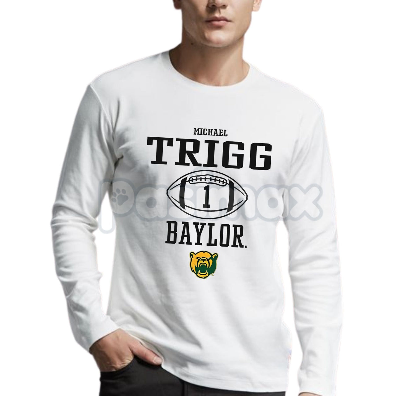 Michael Trigg Baylor Football Game Day Long Sleeve T-Shirt | Sport Icon NIL Apparel | Bears Collegiate Fan Gear