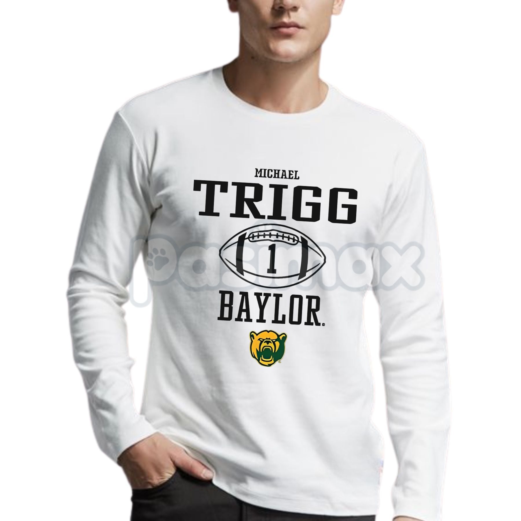 Michael Trigg Baylor Football Game Day Long Sleeve T-Shirt | Sport Icon NIL Apparel | Bears Collegiate Fan Gear