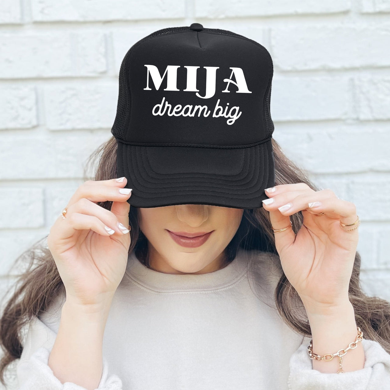 Mija Dream Big Sassy Funny Bold Attitude Quote Graphic Everyday Wearable Statement Trucker Hat